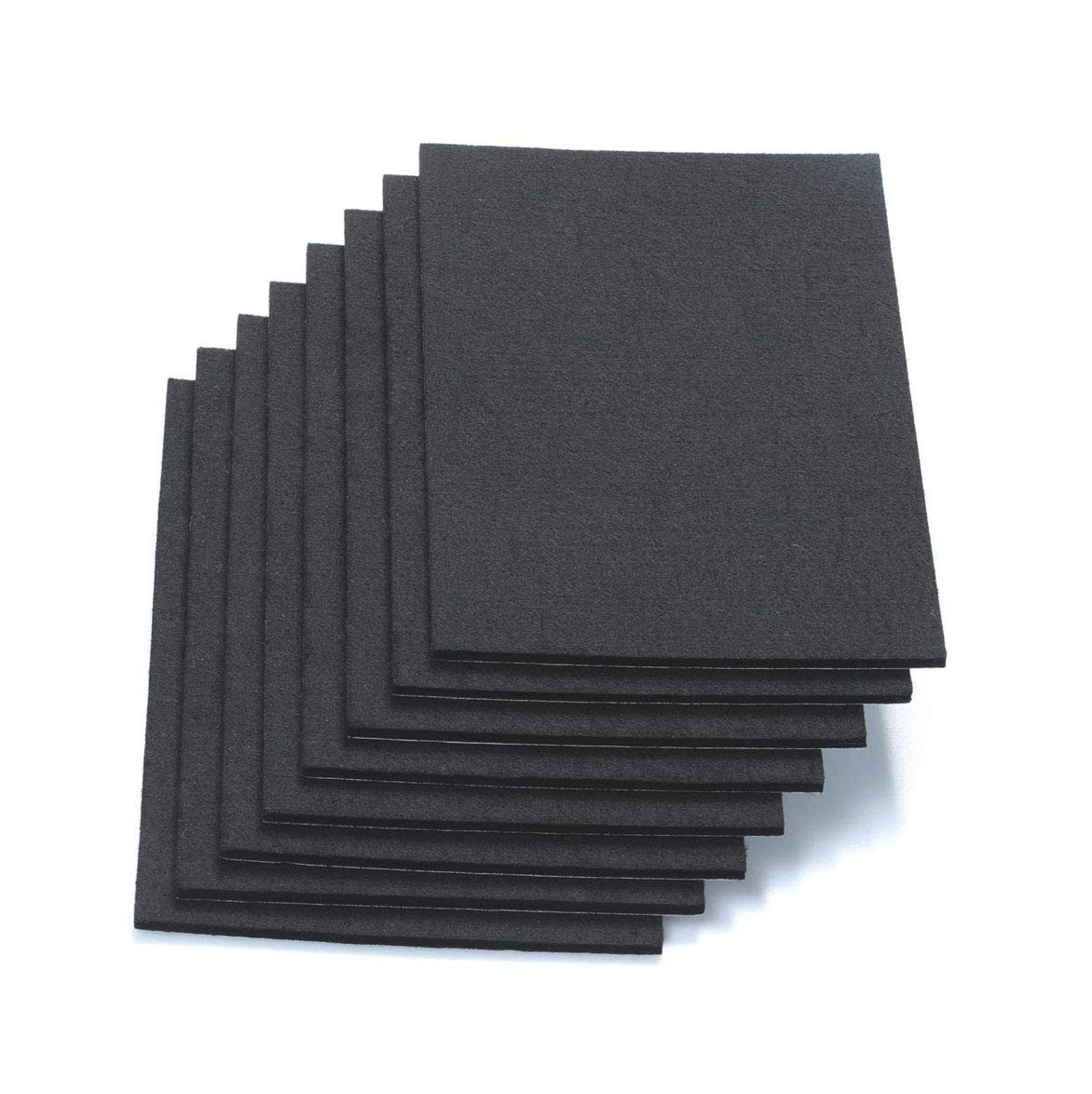 6x8in 1/5in Thick Heavy Duty Felt Sheets Pads 8 Sheets Furniture Floor Black