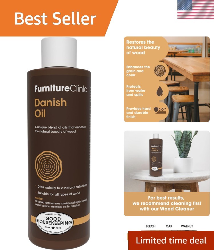Non-Toxic 250ml Danish Oil for Interior/Exterior – Water & Stain Resistant