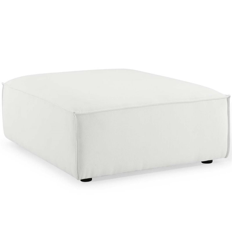 Modway Restore Modern Style Polyester Fabric Ottoman in White