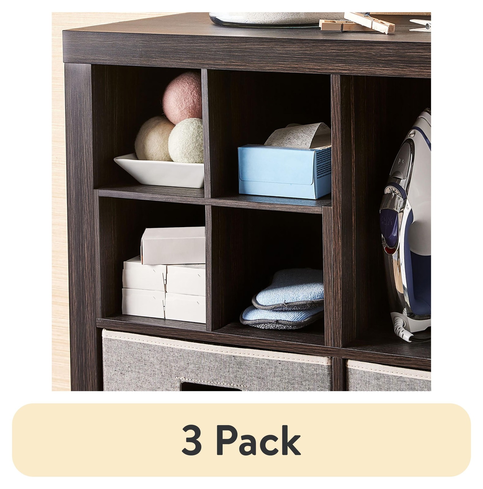 Quad Shelf Insert for Cube Organizers White Texture Sturdy Support Storage