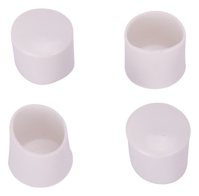 PROSOURCE FE-50612 PACK (4) WHITE 5/8″ PLASTIC CHAIR LEG FURNITURE TIPS 3675667