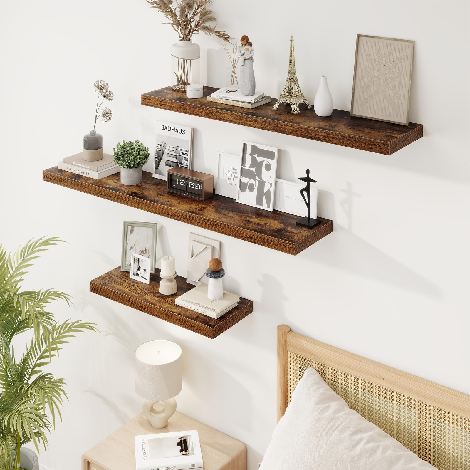 Marsmiles 30In Floating Shelves For Wall 30 W X 9.25 D X 1.25 H 2 Pack Long