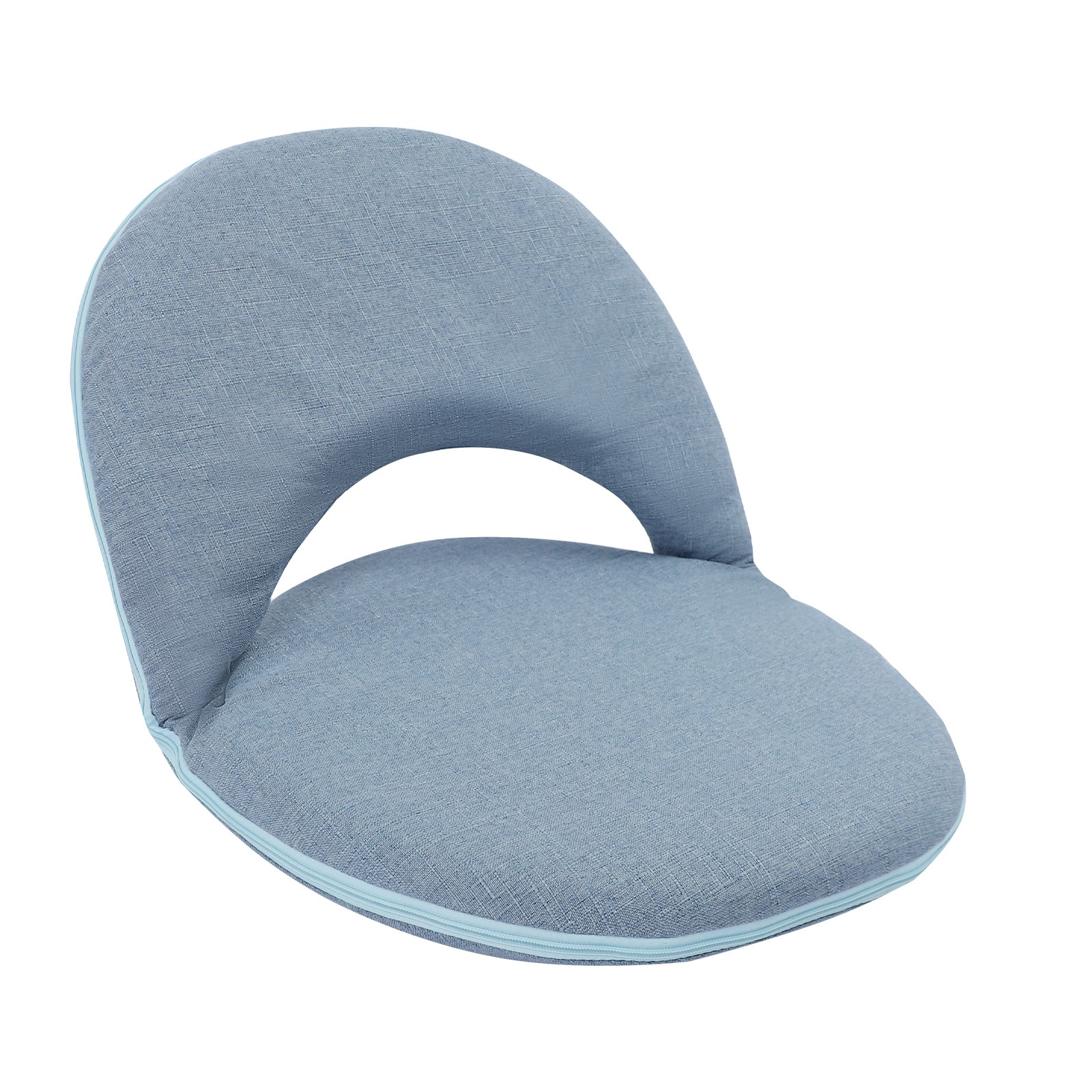Folding Floor Chair,Blue Floor Cushion, Adjustable Floor Seat with Back Support