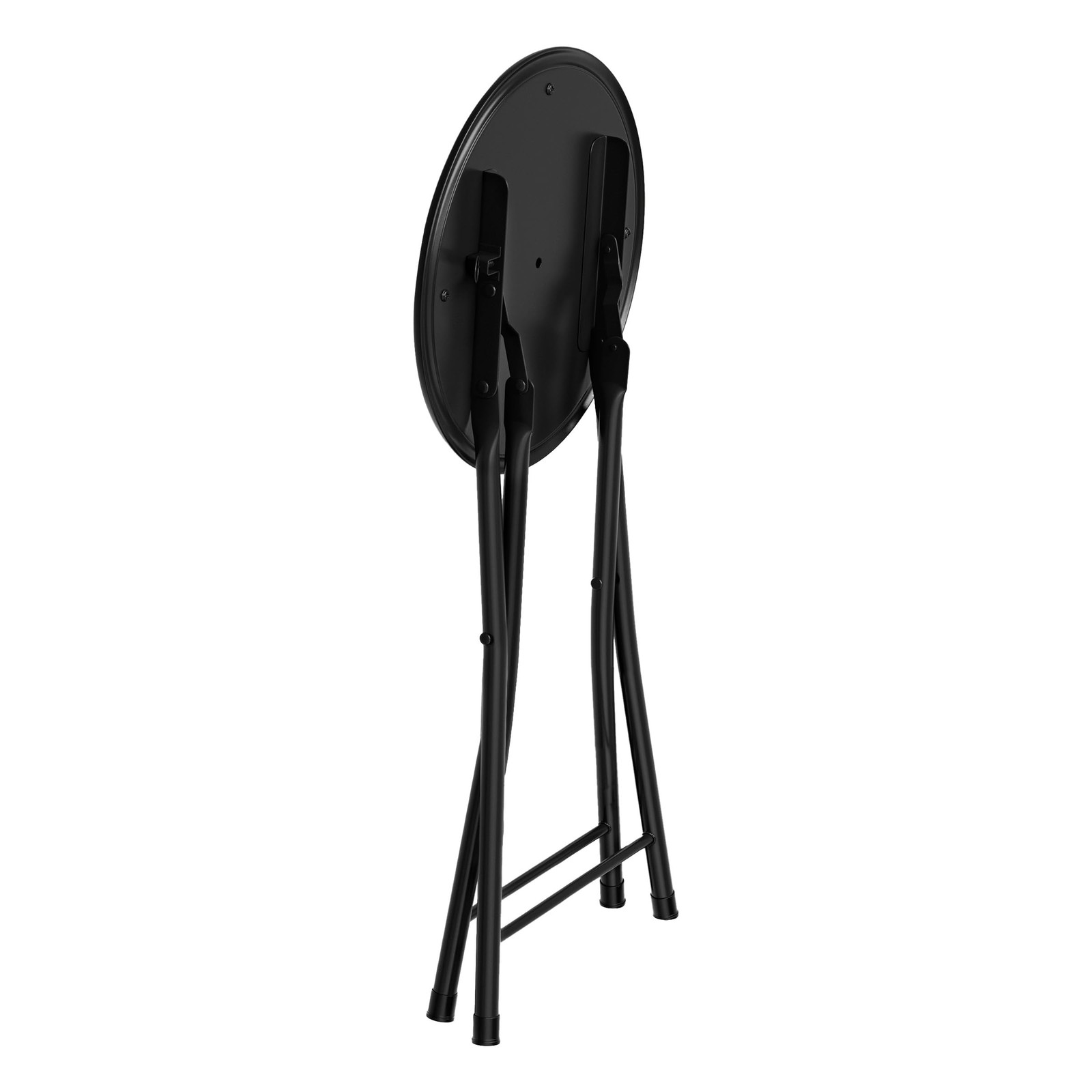 18 Inch Folding Stool, Backless Portable with 225LB Capacity, Black