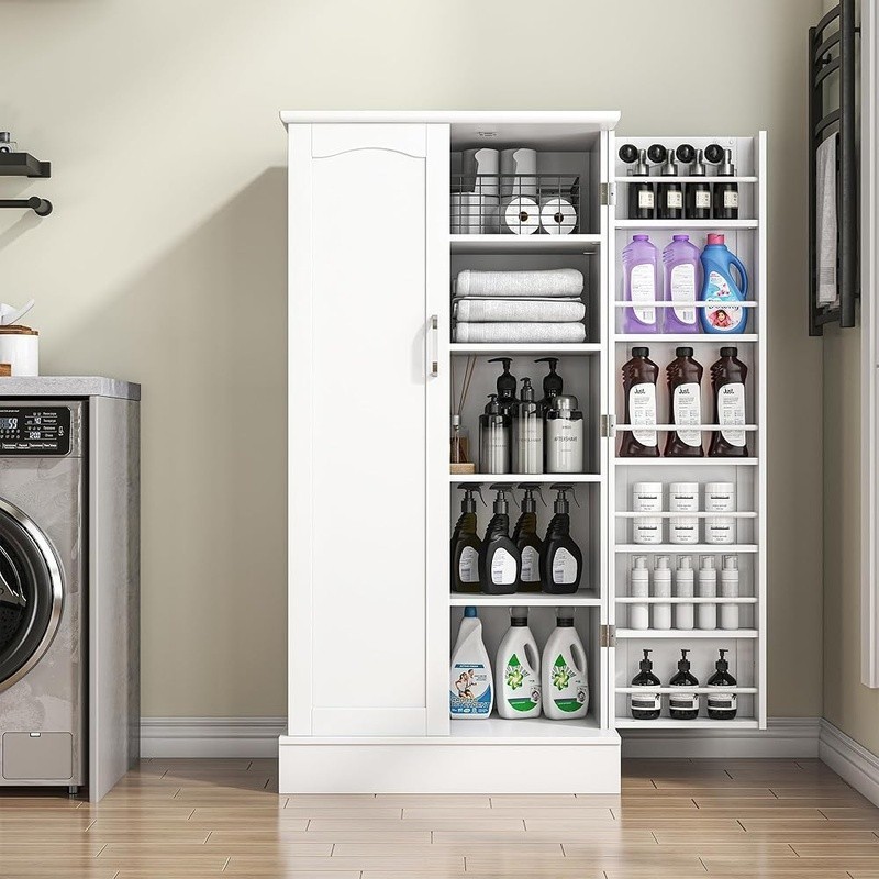Freestanding Kitchen Pantry Storage Cabinet Adjustable Multi-level Shelves New
