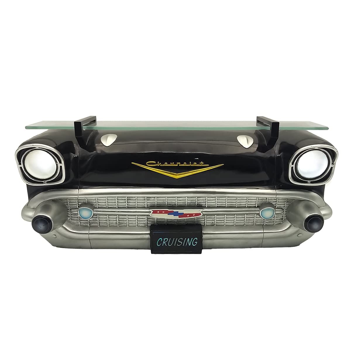 1957 Chevrolet Chevy Bel Air Floating Wall Shelf, Black
