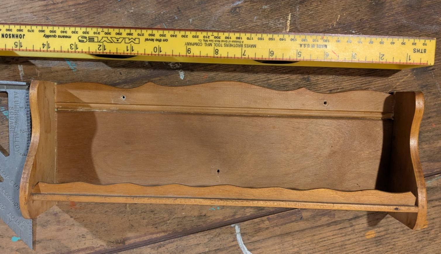 Set of 3 wooden shelves 14in wide x 6in tall