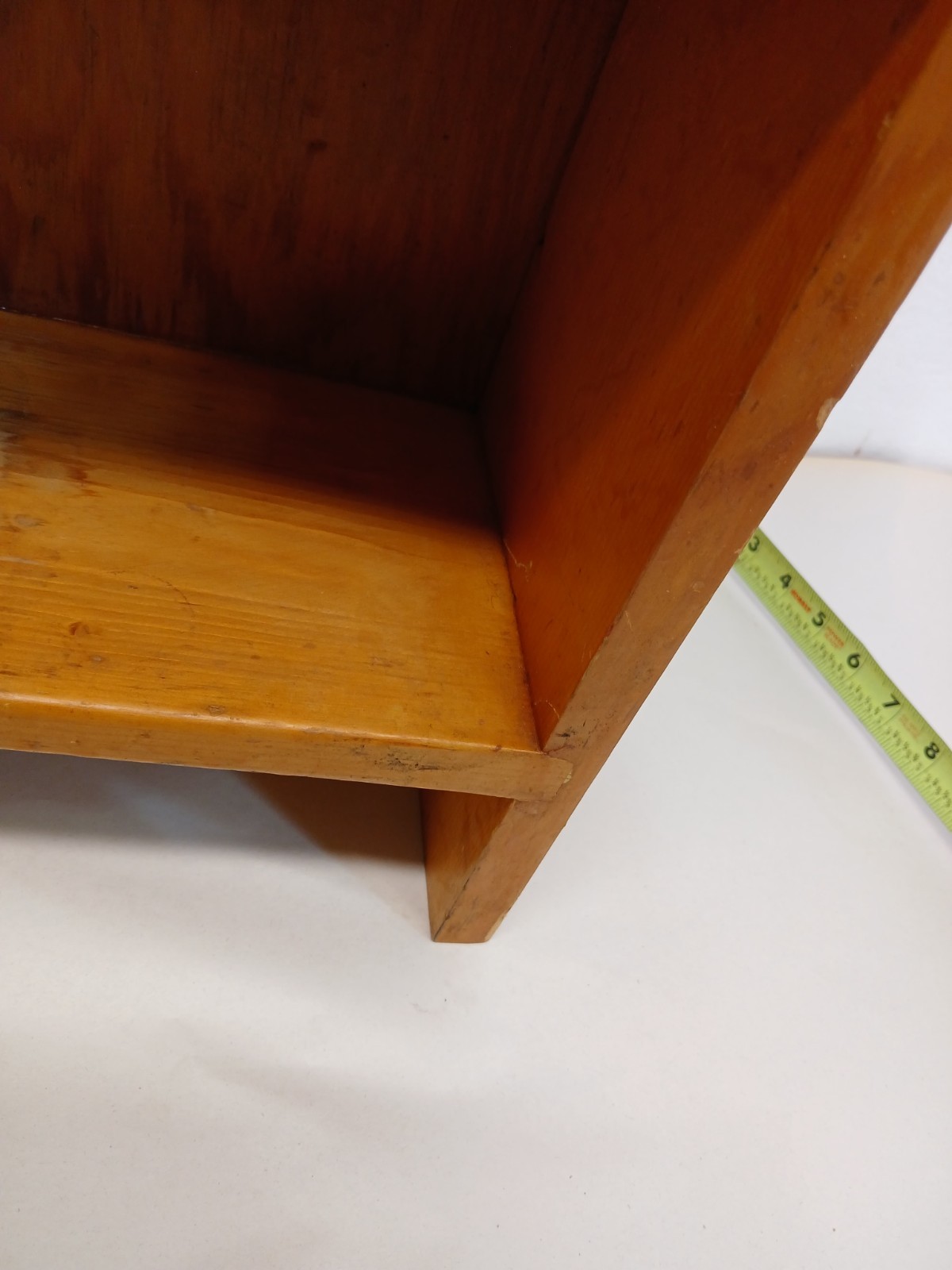 Vintage Solid Pine Tabletop Bookshelf Display Shelf Primitive Wood 14x14x6