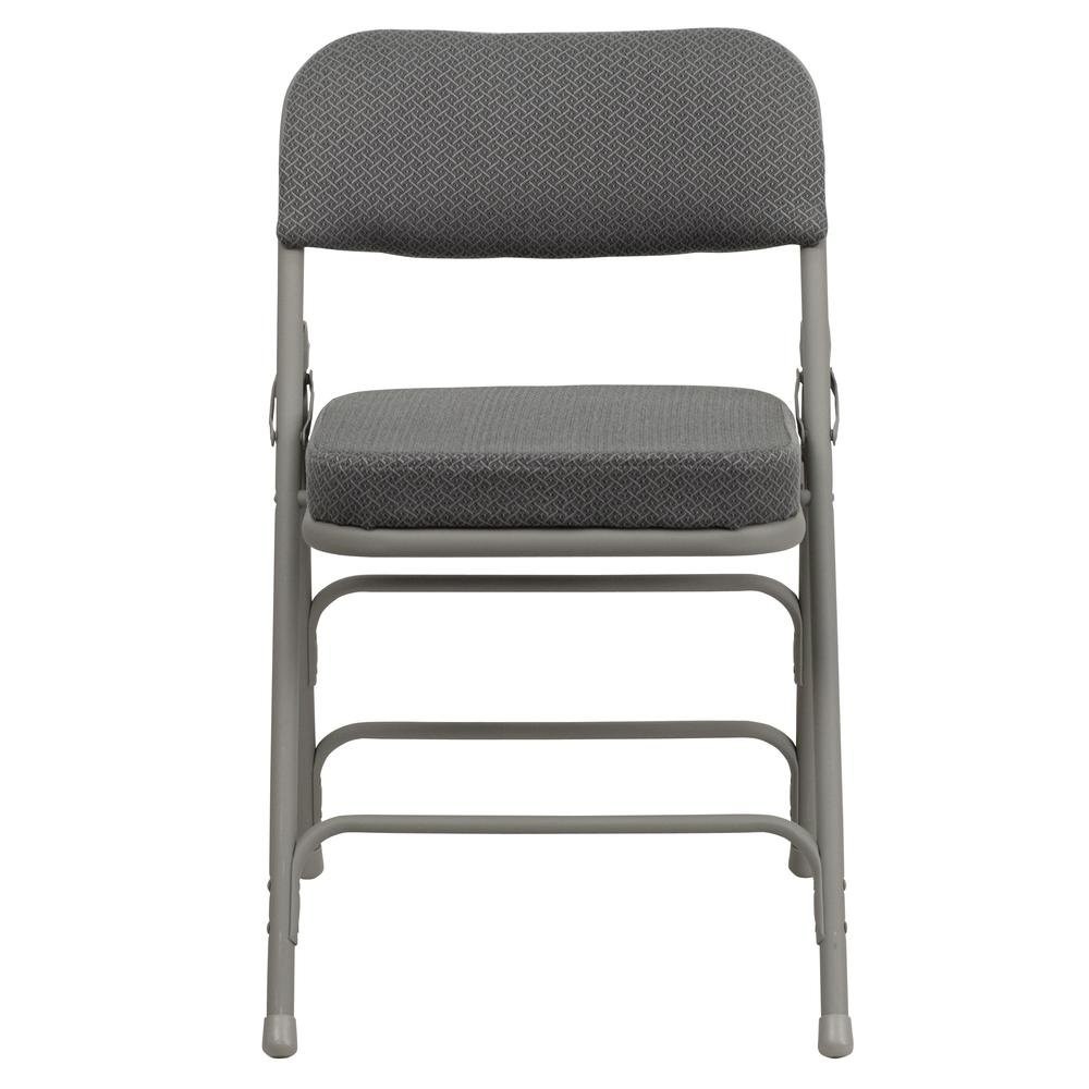 HERCULES Series Premium Curved Triple Braced & Double Hinged Gray Fabric…