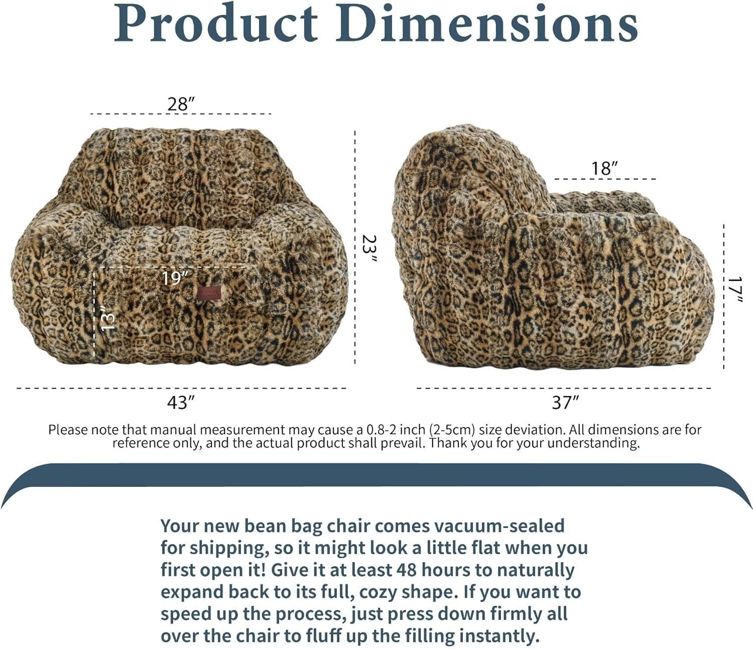 Giant Bean Bag Chair,Oversized Plush Comfy Bean Bag Sofa for Adults and Kids,…