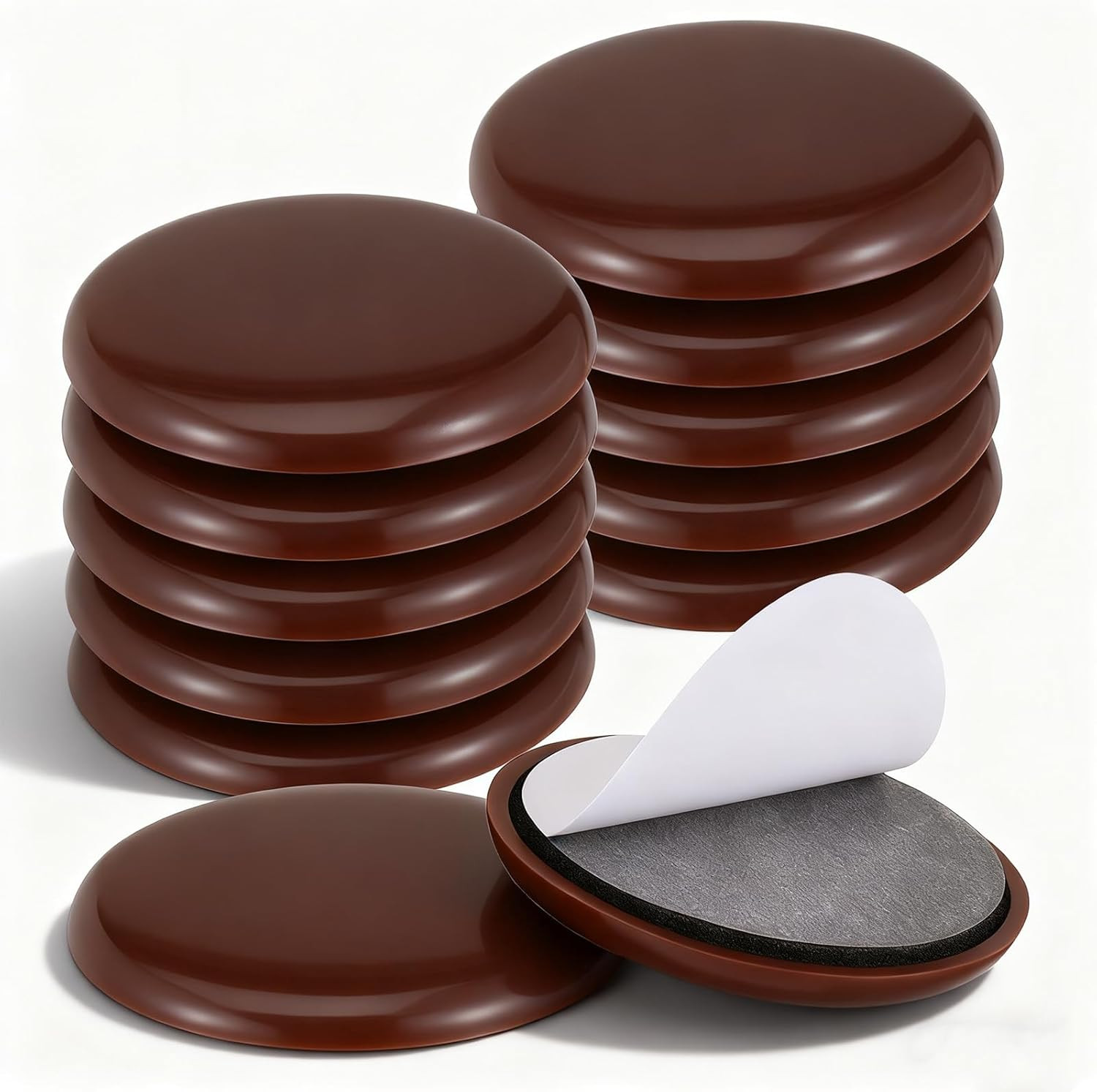 Sliders for Furniture on Hardwood Floors, 12 Pcs 2 Inch Self Adhesive Furniture
