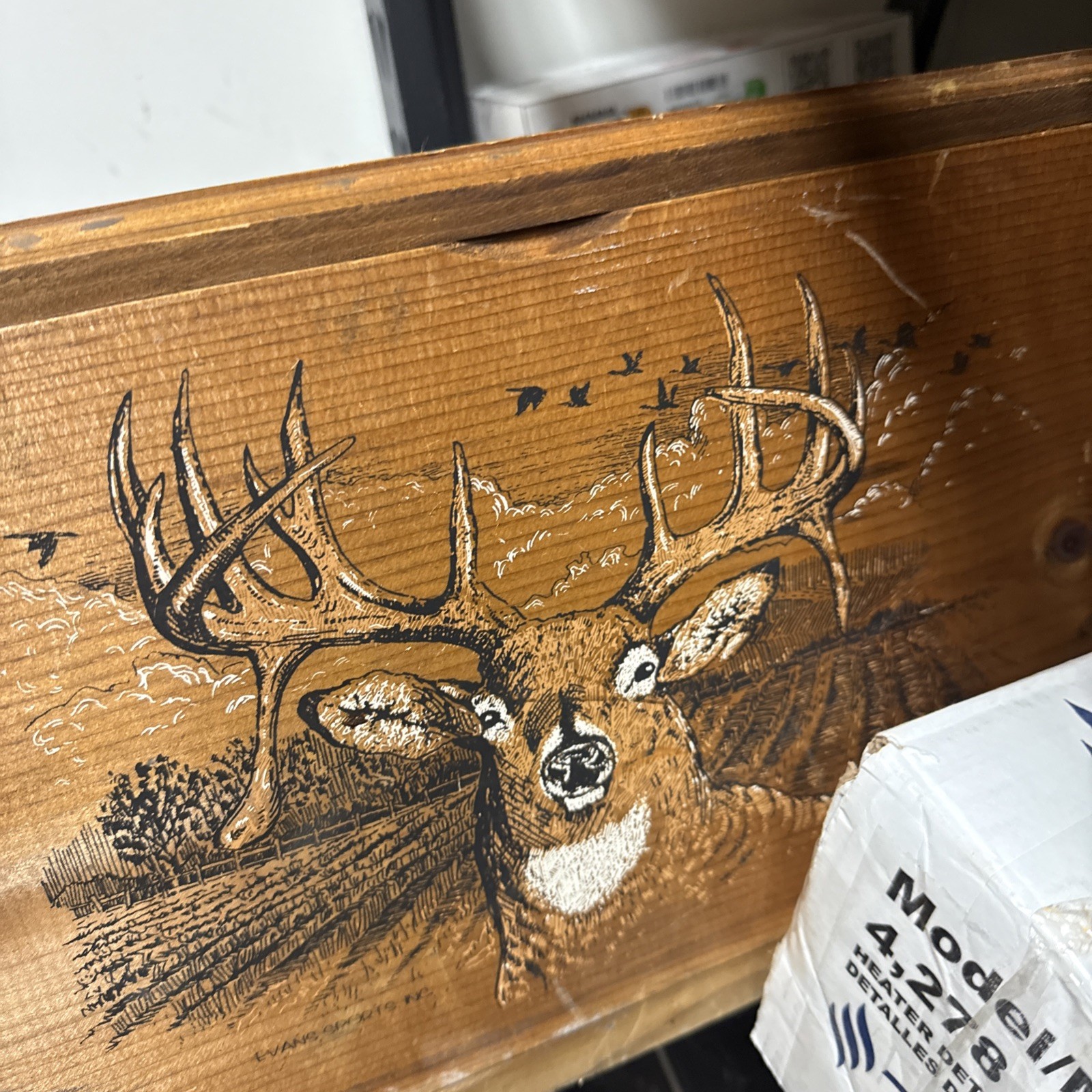 Decorative Wood Storage Chest, Handcrafted by Evans Sport Inc.
