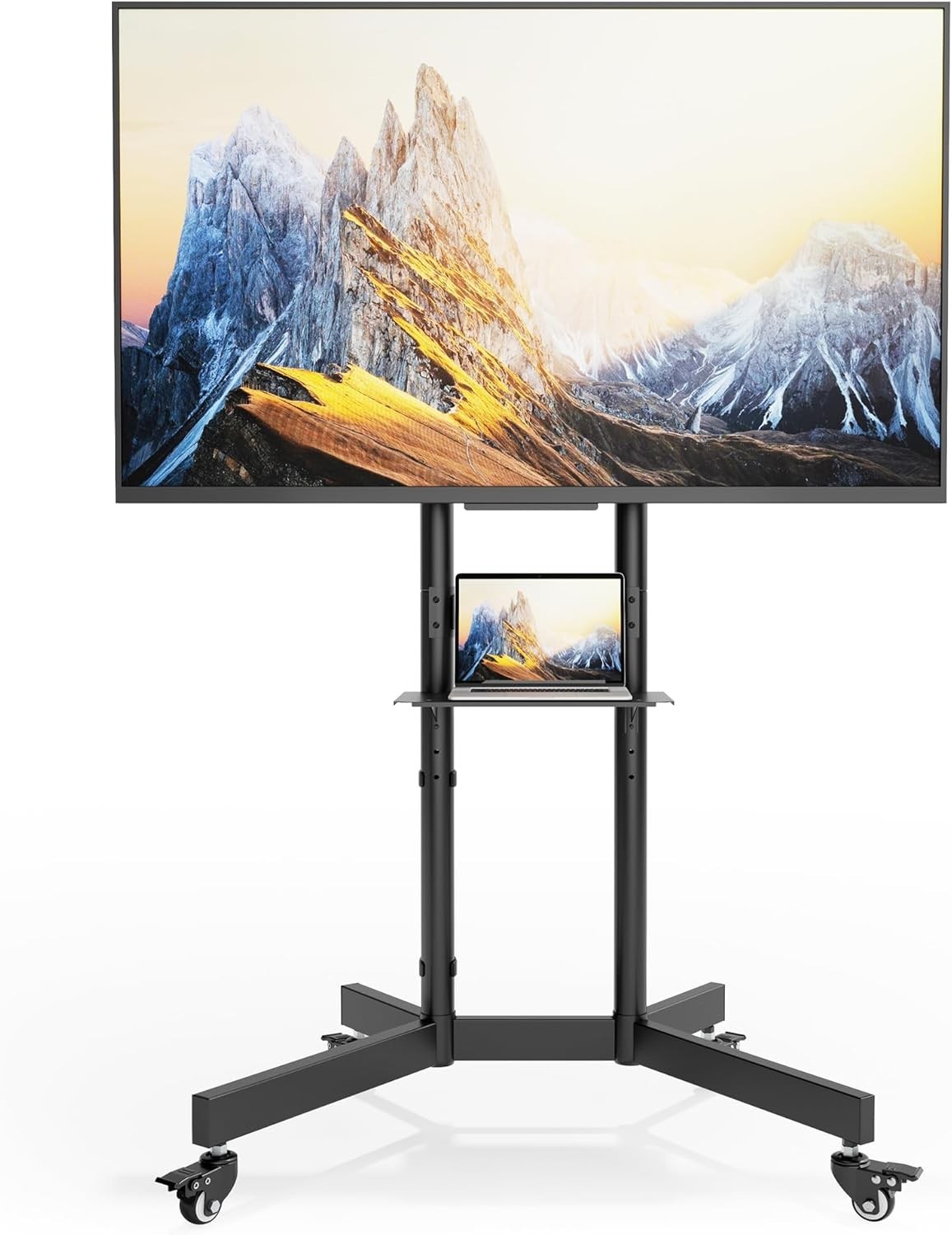Upgraded Rolling TV Stand for 32-86 Inch Tvs up to 200 Lbs, Heavy Duty Mobile TV