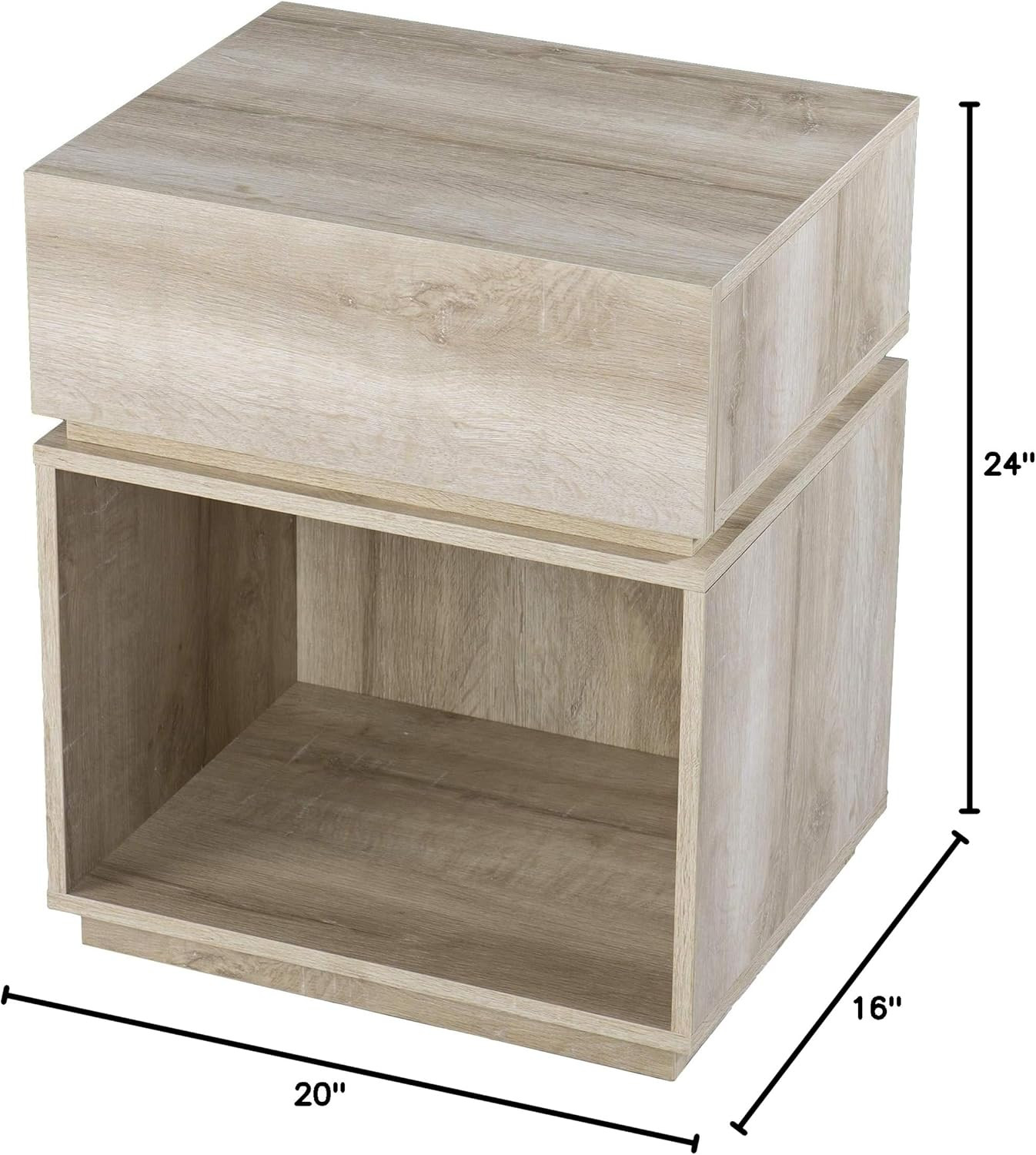 Mortayna Whitewashed Oak Side Table by – Stylish & Versatile
