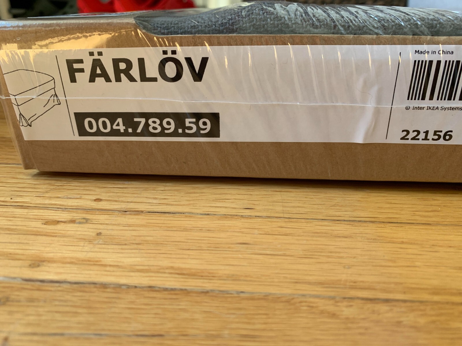 IKEA FARLOV Footstool Ottoman Cover Slipcover Flodafors Gray Brand New
