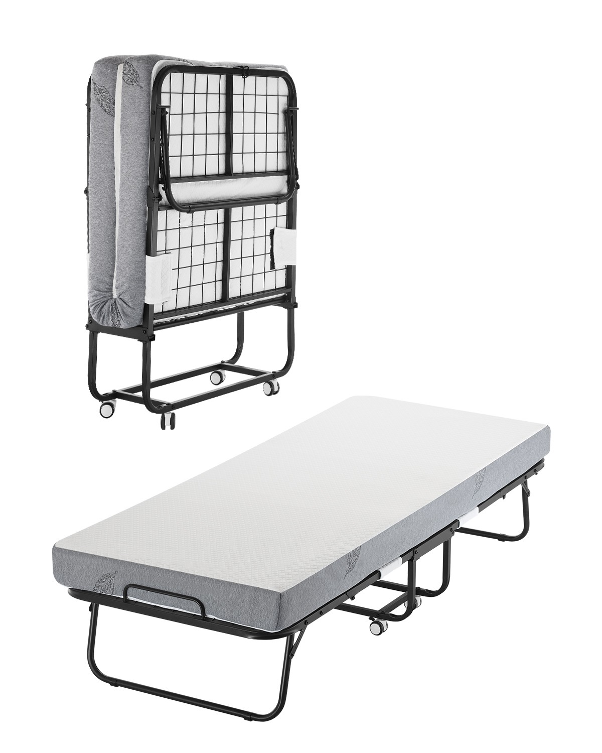 Uimoso Rollaway Bed Folding Bed with 5 inches Foam Mattress for Adults & Guest