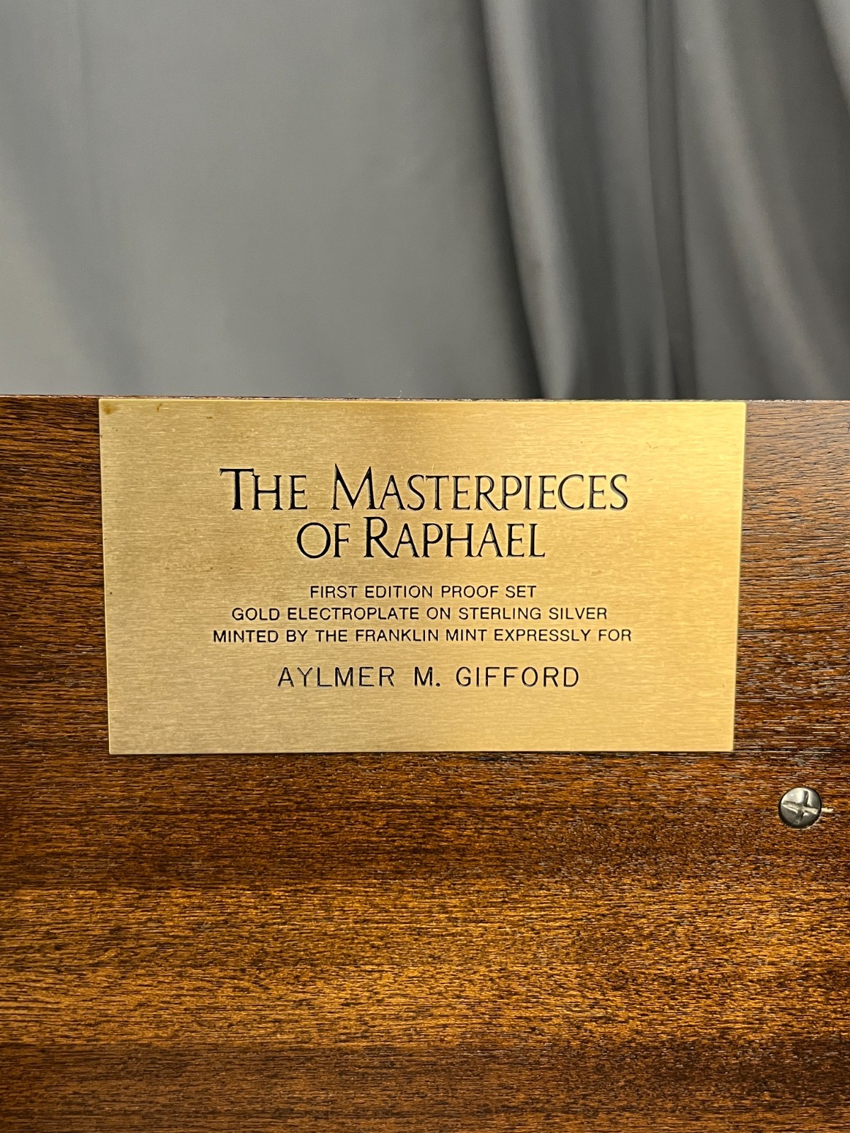 Franklin Mint The Masterpieces of Raphael Coin Cabinet Chest 5 Drawers 20″X16