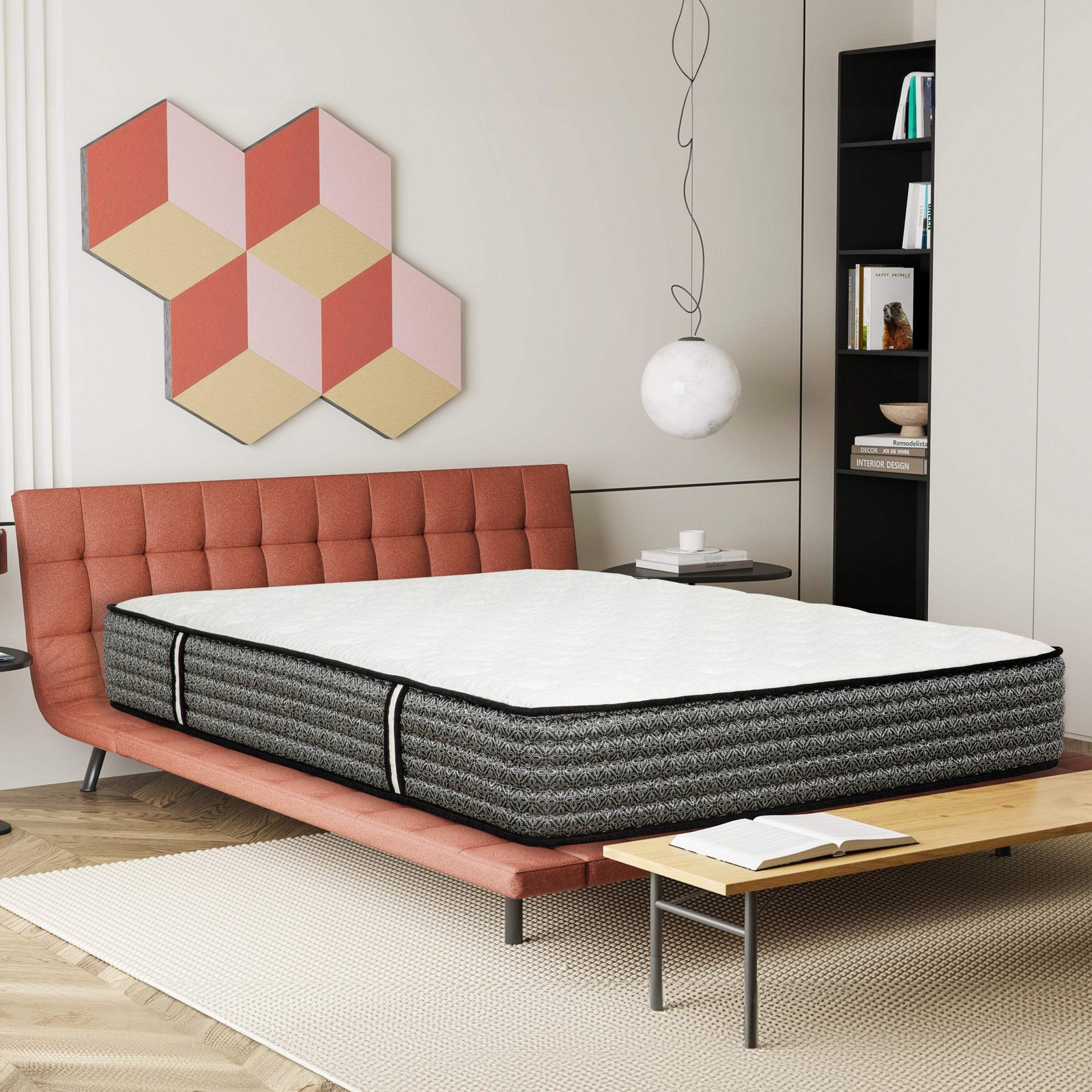 12″ Full Size Hybrid Pocket Coil Plush Gel Memory Foam Mattress