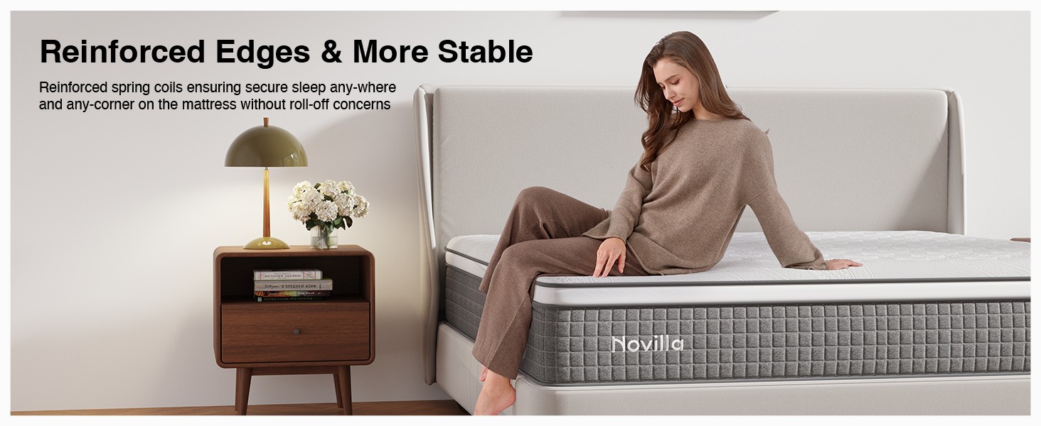 12 Inch XL Twin Mattress,Twin XL Hybrid Mattress with Gel Memory Foam,Pocketed