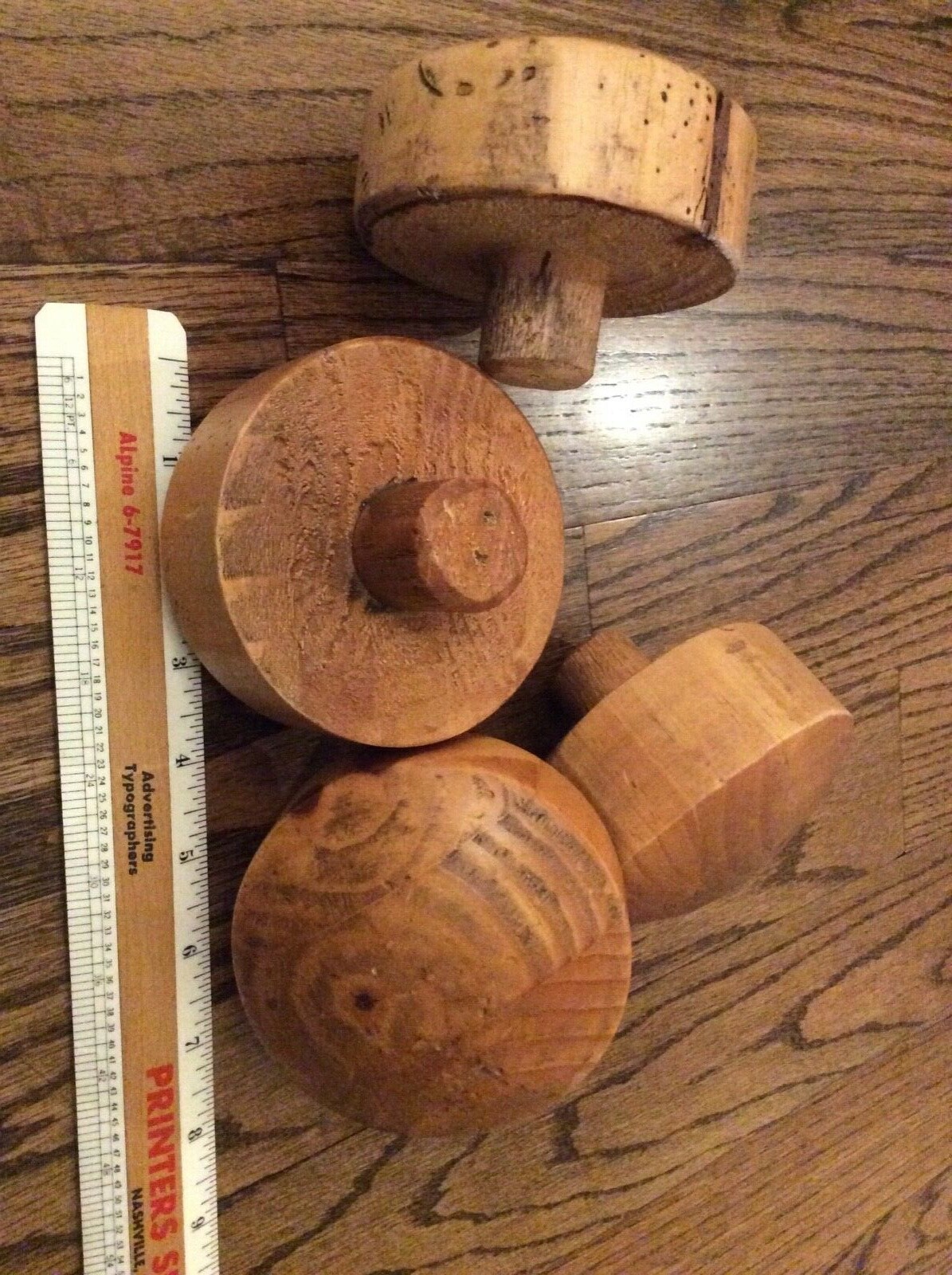 Architecture salvage wood finial accents home decor brown set props huge 3.75”