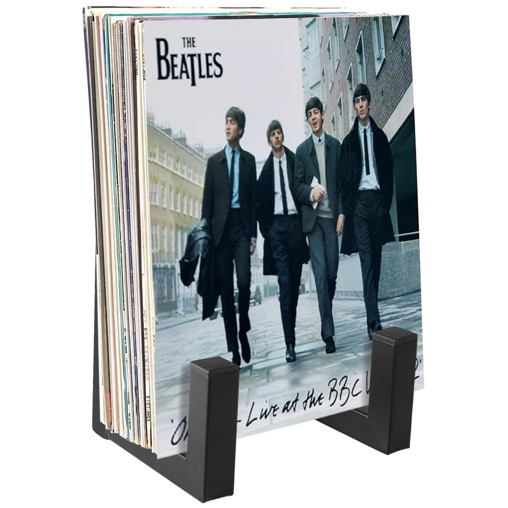 Vinyl Record Storage Holder, Black LP Display Rack Organizer, Metal Record St…