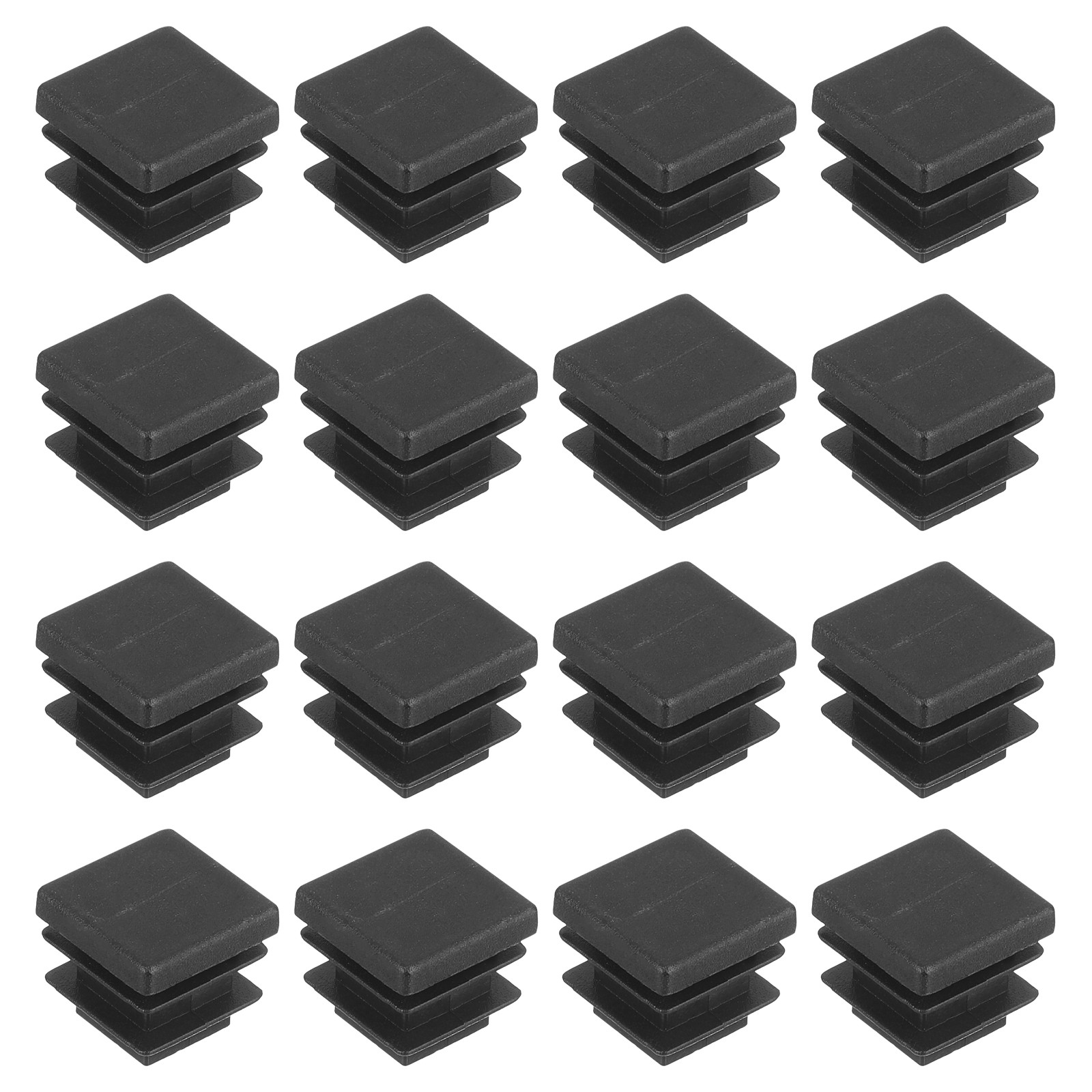 36Pcs Square Plastic Plug Insert, 0.63″ x 0.63″ Black Plastic Plugs End Cap