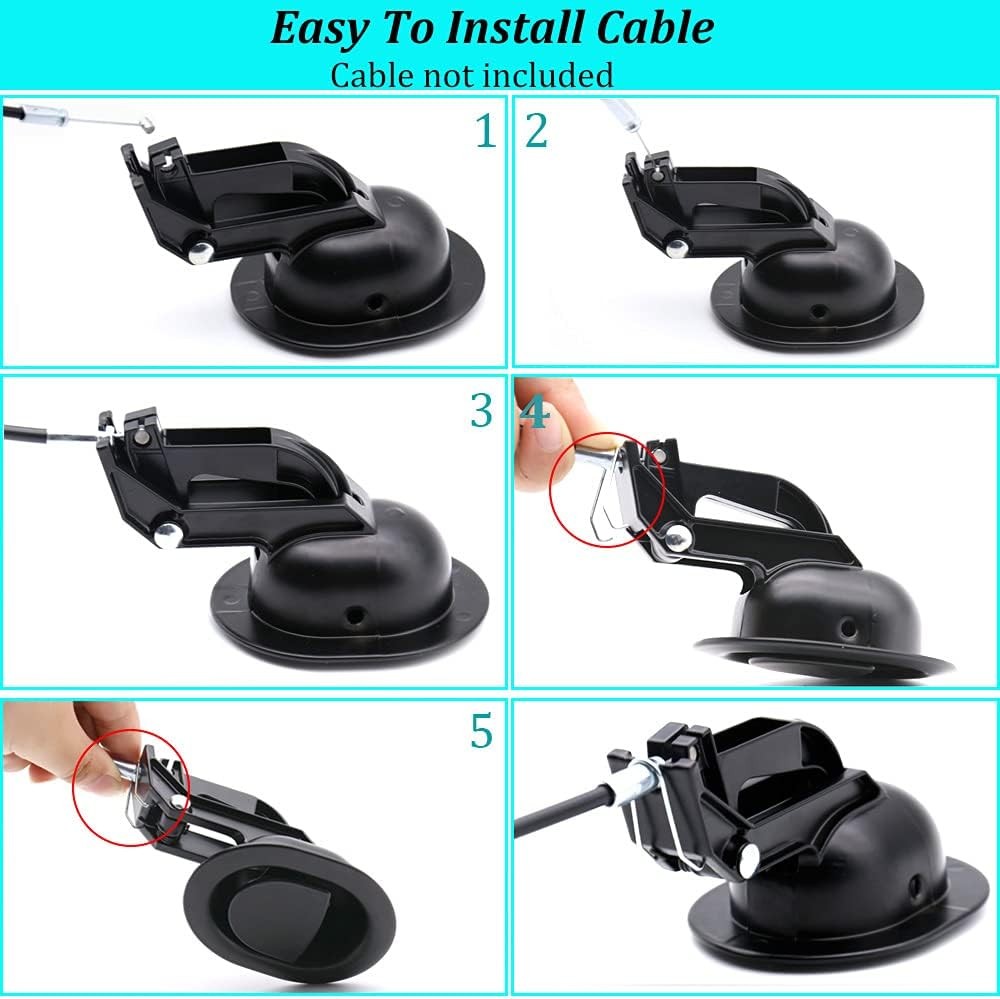Universal Heavy-Duty Metal Sofa Chair Recliner Release Pull 3.5*3inch, Black