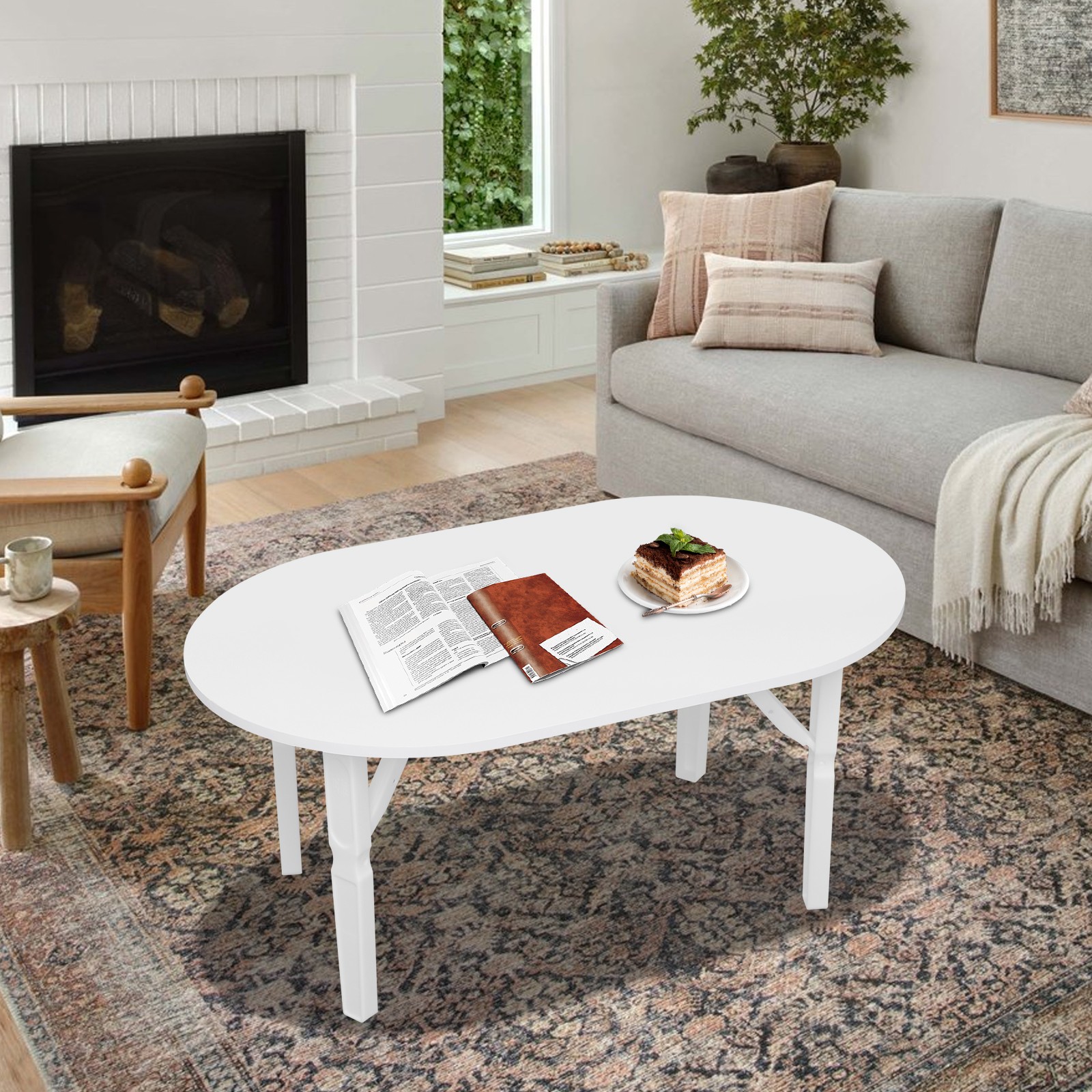 Portable Folding Coffee Table Foldable Small Coffee Table for Living Room
