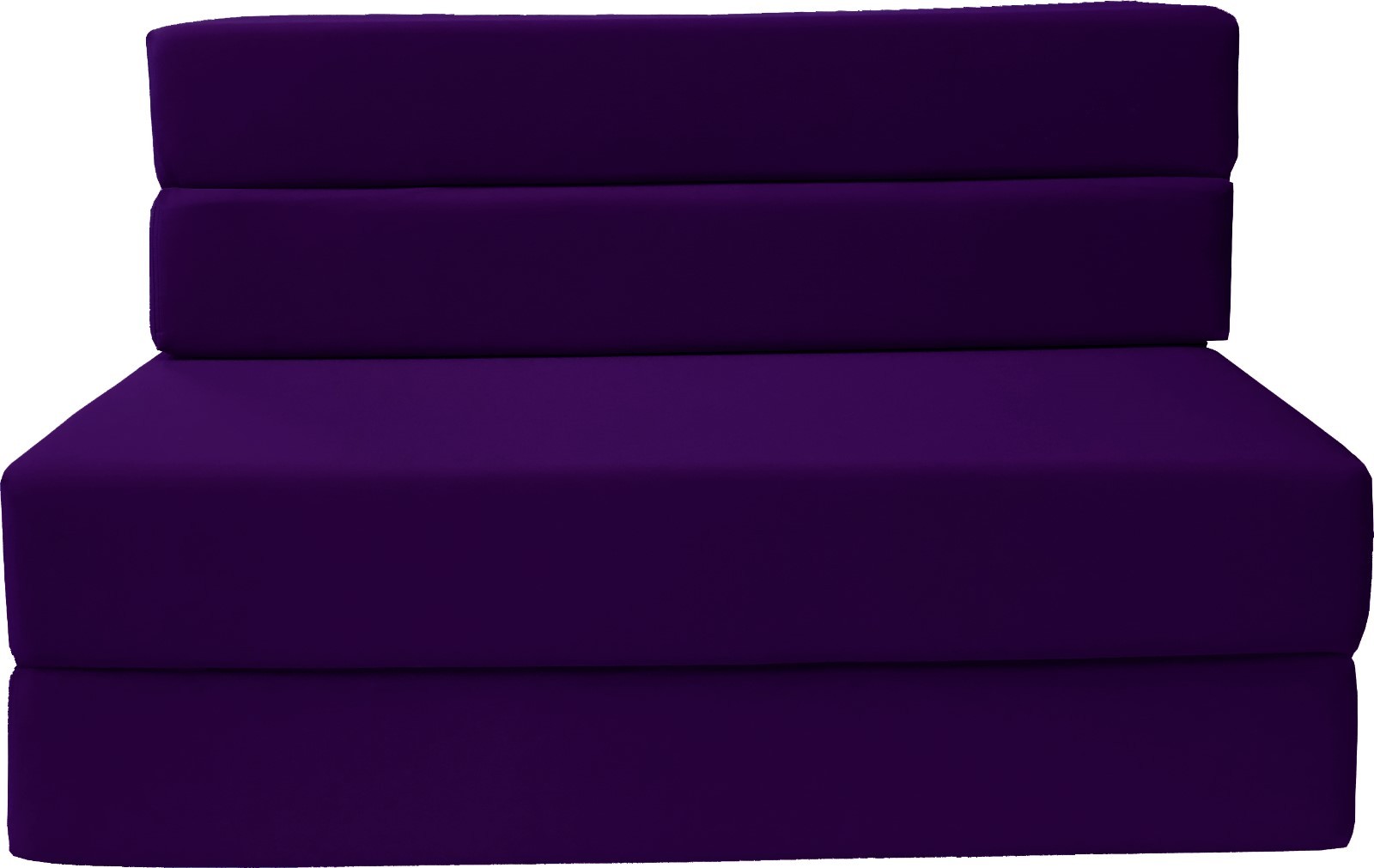 4-Foldable Foam Matress, Twin Studio Folding Sofa Chair Bed, Purple