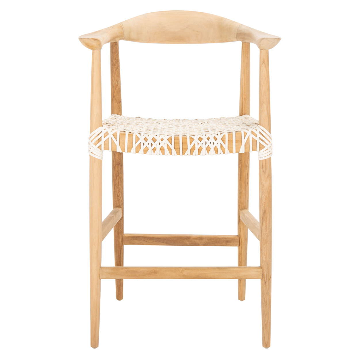 SAFAVIEH Bandelier Counter Stool | Natural / White |