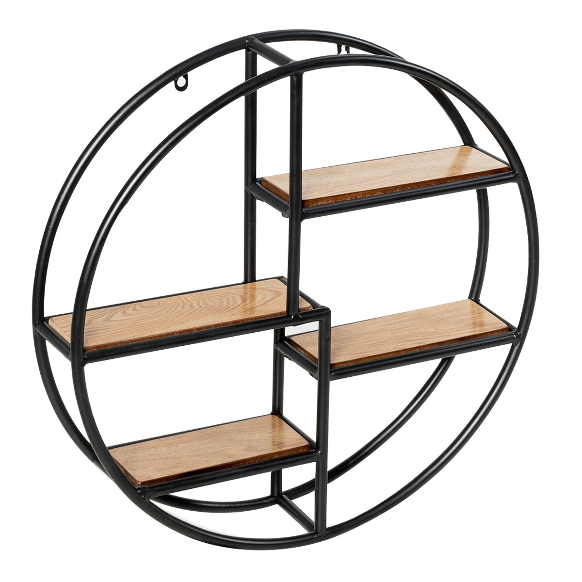 Hanging Storage Shelf Round Circular Wall-Mounted 4-Tier Room Decoration