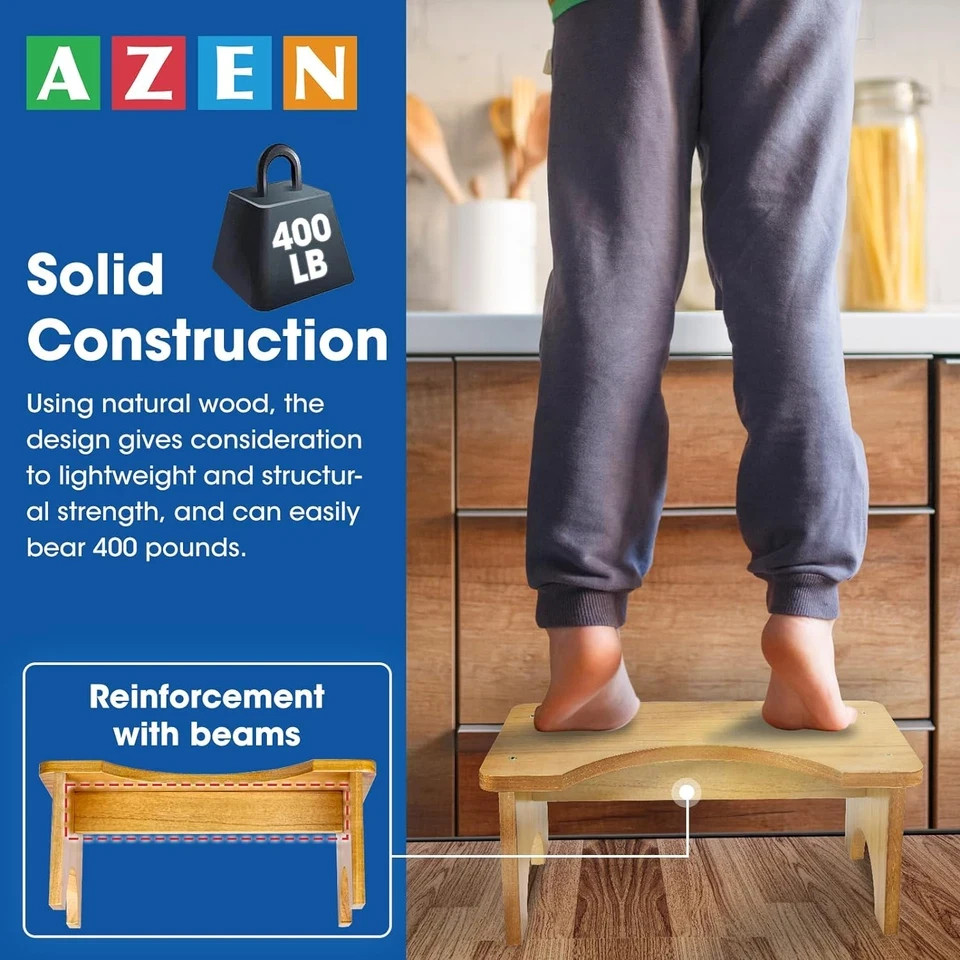 Toilet Stool Squat Adult, Wood Poop Stool for Bathroom Adults, Portable Toilet P