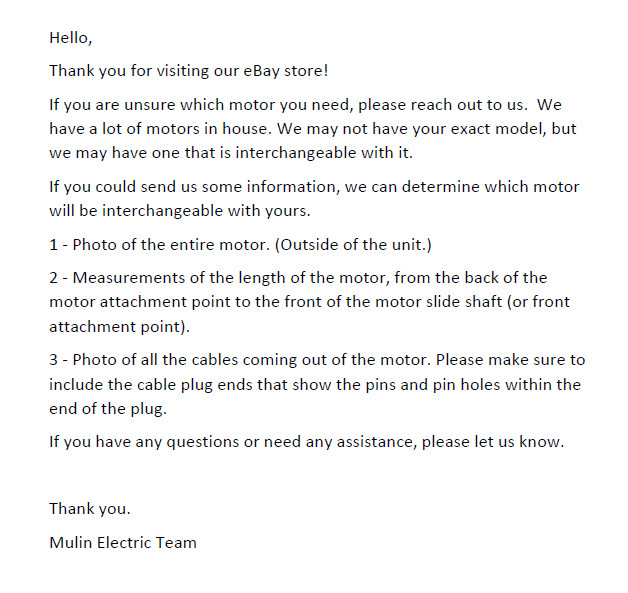 Mulin Electric Motor Actuator – ML20-025 – Catnapper – Power Recliner Motor
