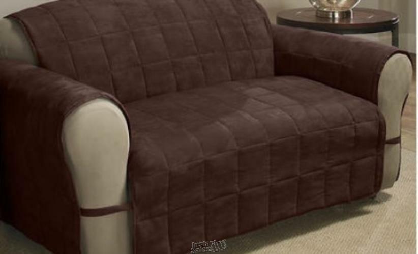 Ultimate Furniture Sofa Protector Chocolate 100% Quilted Polyester Fabric