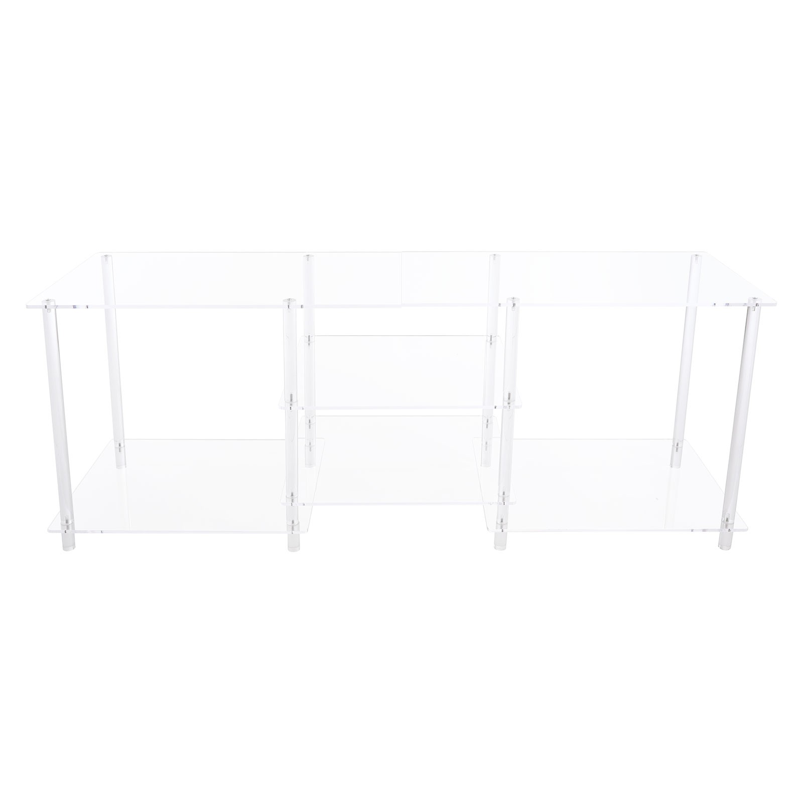 Acrylic TV Stand Open-Frame Computer Desk Organizer Shelf Media Console Table