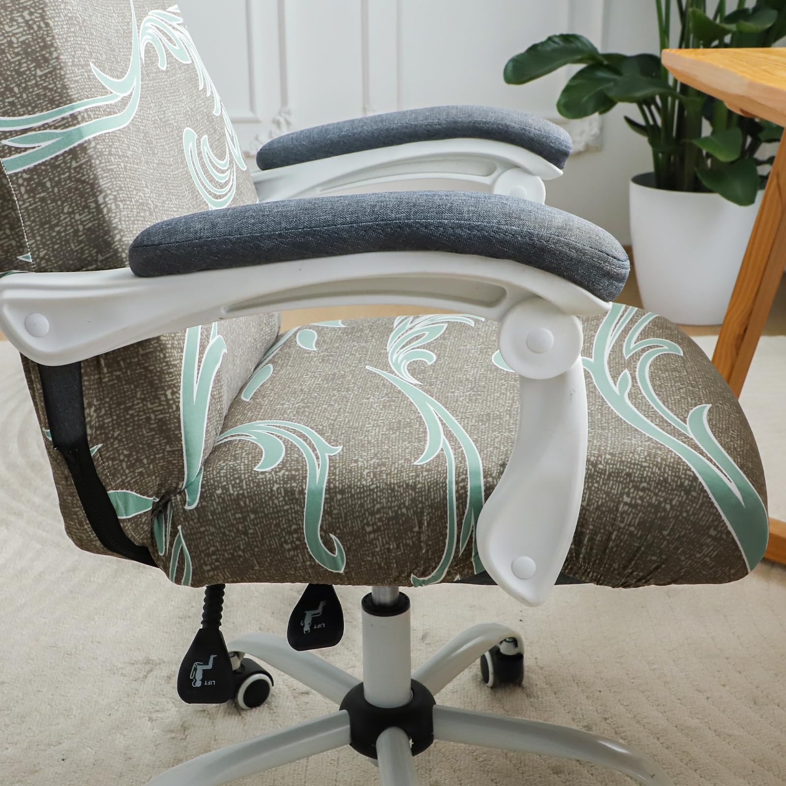 Patterned Large Office Chair Cover Stretch Printed Computer Armchair Slipcove…