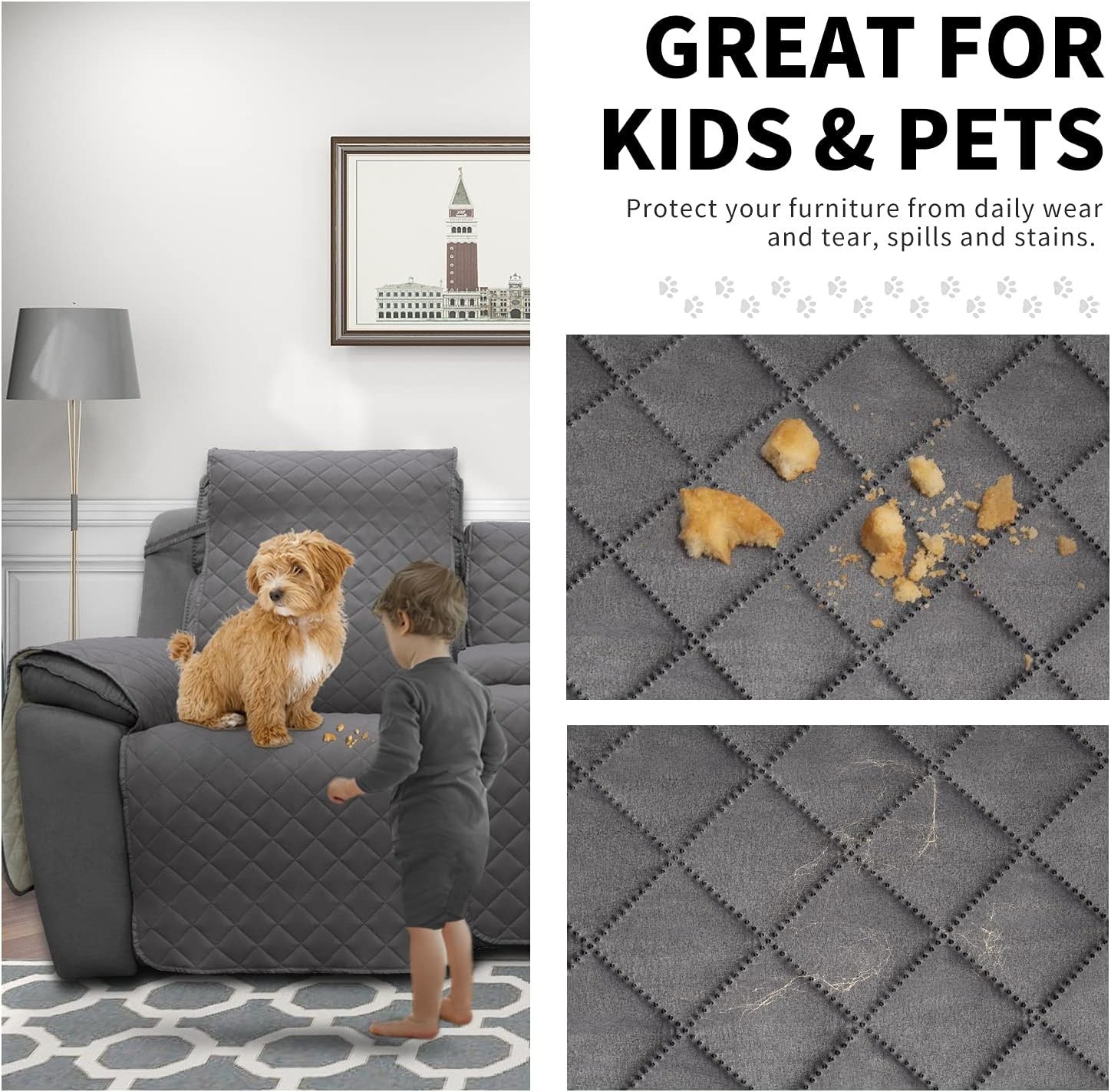 Luxurious Quilted Loveseat Protector – Easy Care, Stylish Cover for Living Rooms