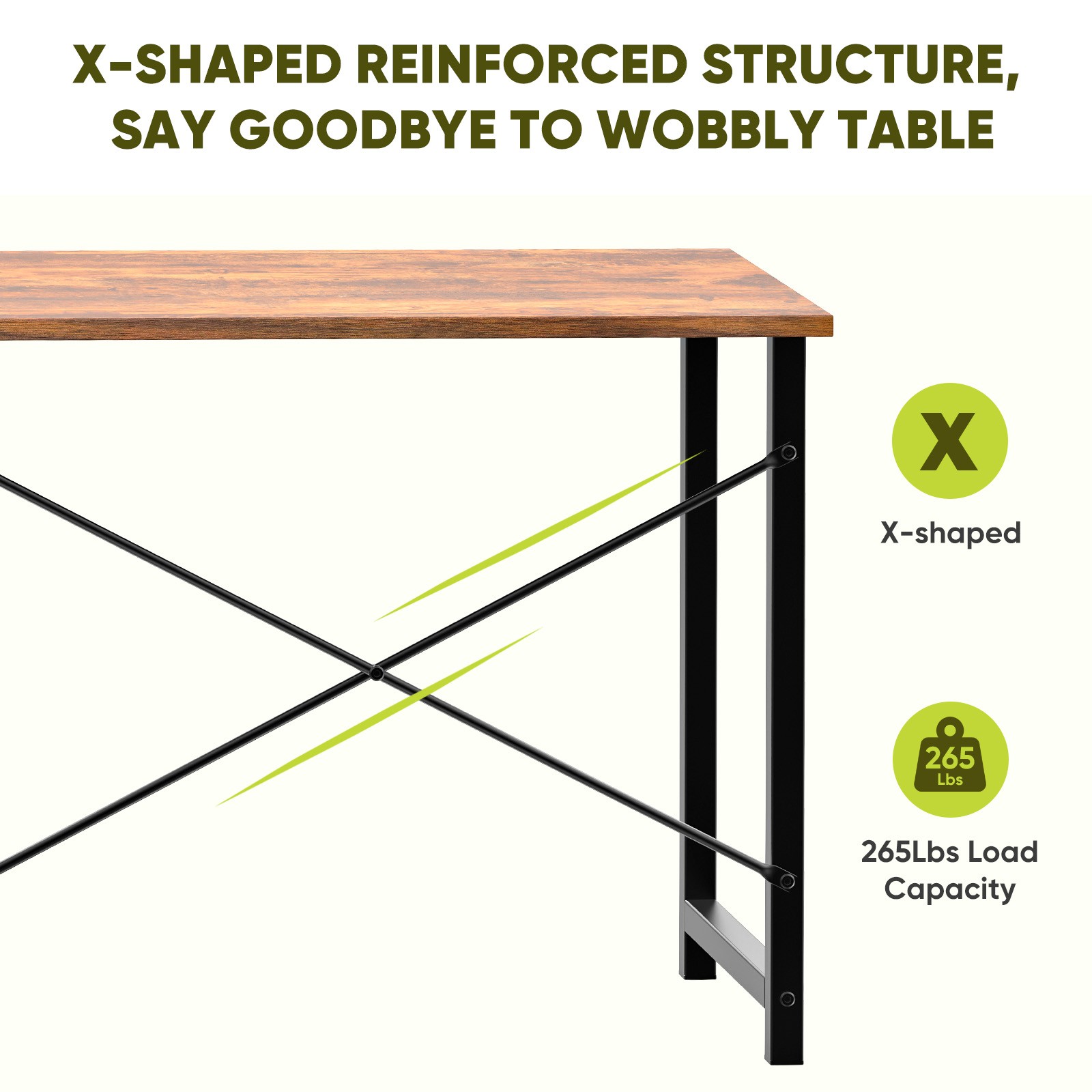 Laptop Computer Desk with Storage Bag＆Hook Home Office Desk Writing Table