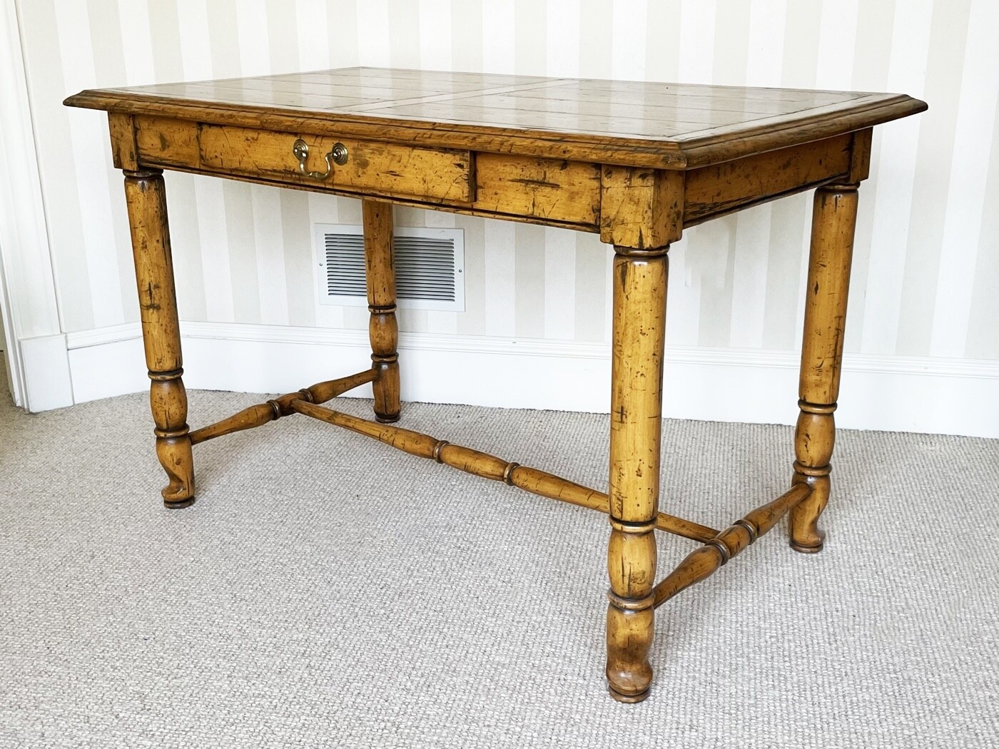 Custom Guy Chaddock One Drawer Writing Desk With Mitered Plank Top