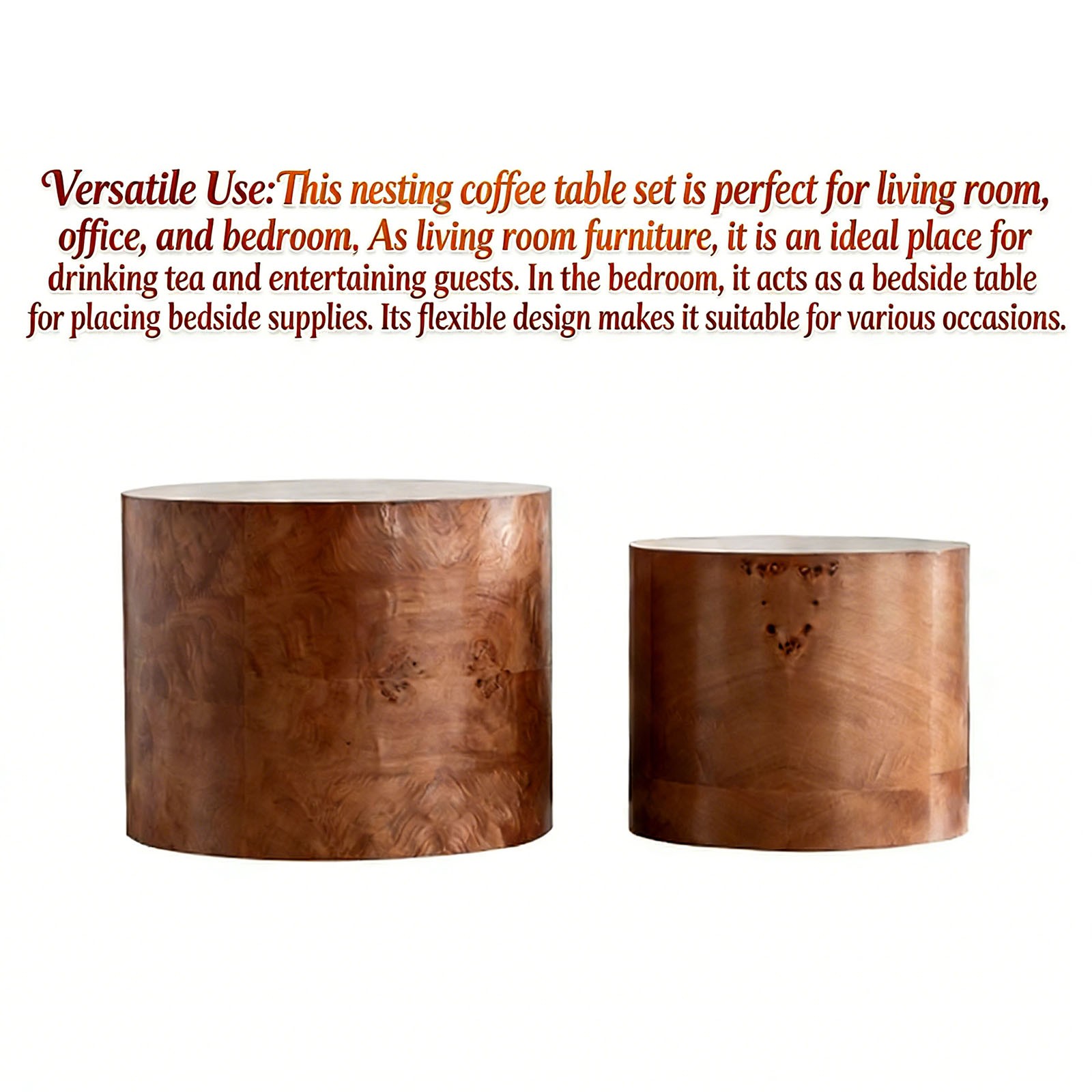 Nesting Coffee Table Features two tables of different sizes Multi-purpose