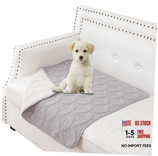 Waterproof Dog Blanket, 30×30 inches Small Pet 30×30 Inches Lightgrey+cream