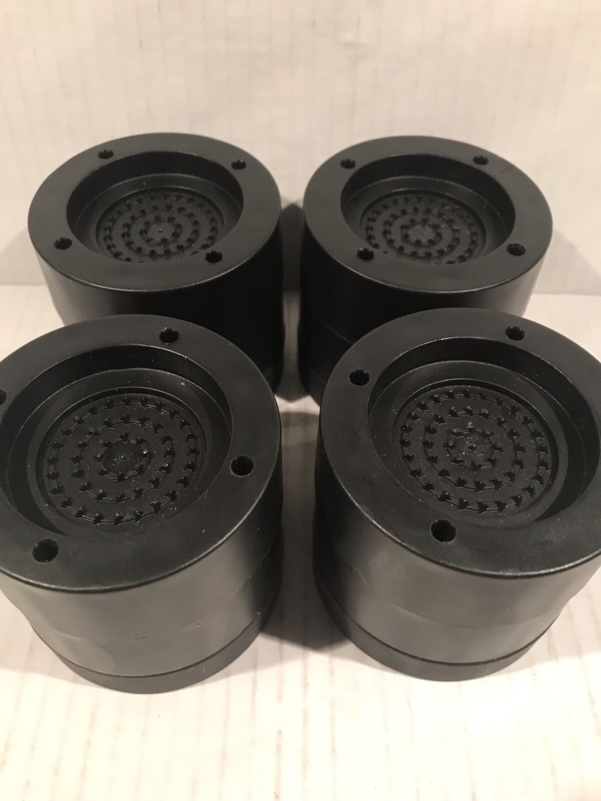 Furniture Risers 4 PC Set Height 2 5/8″ Adjustable Bed Lifts Risers Black NOB