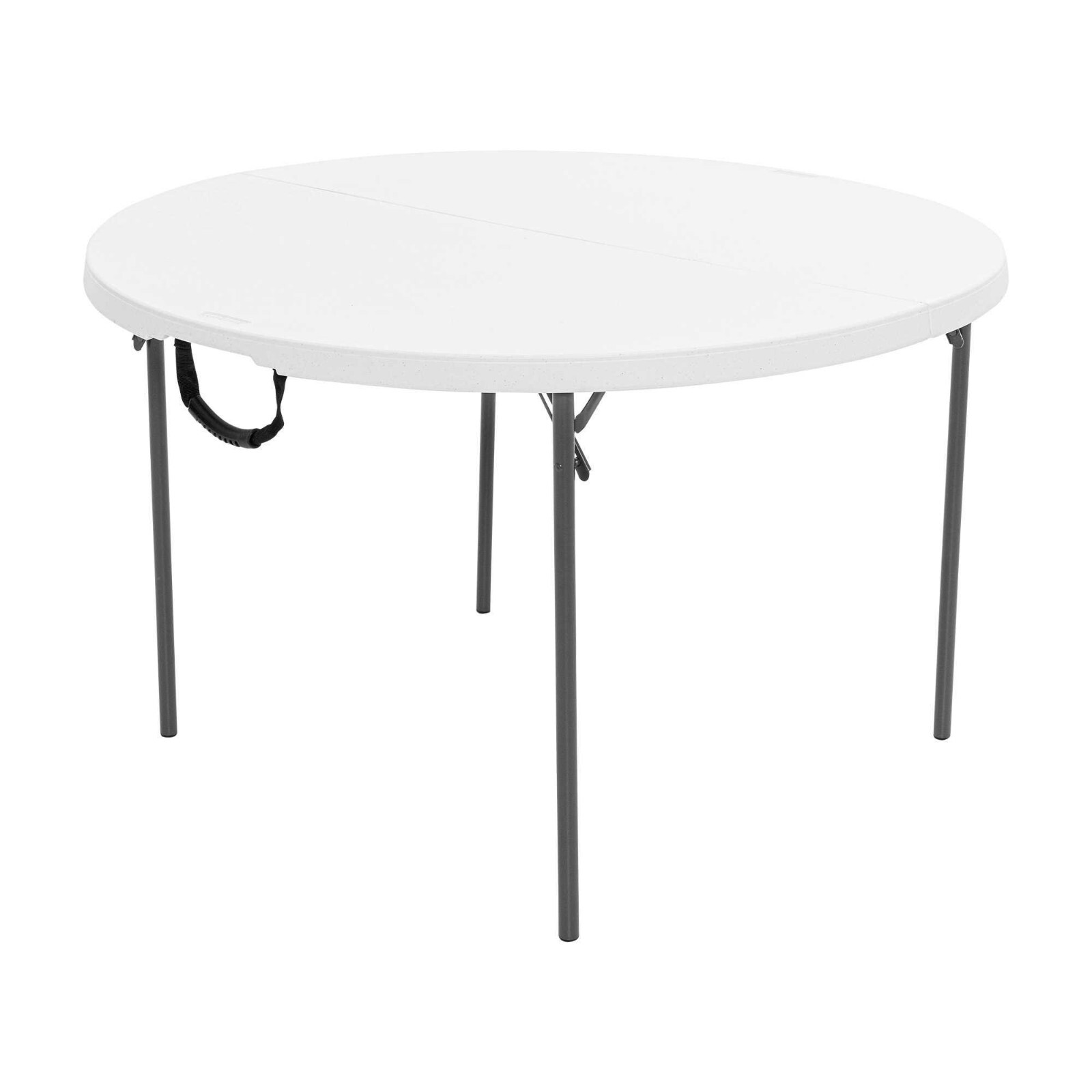 Lifetime 48-Inch Round Fold-In-Half Table White Granite Color Top 280064