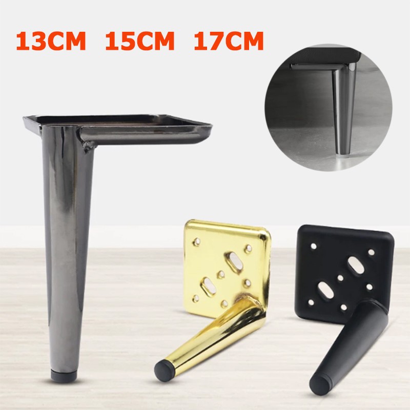 13CM 15CM 17CM Furniture Metal Leg Cabinet Sofa Conical Support Feet Conical Leg