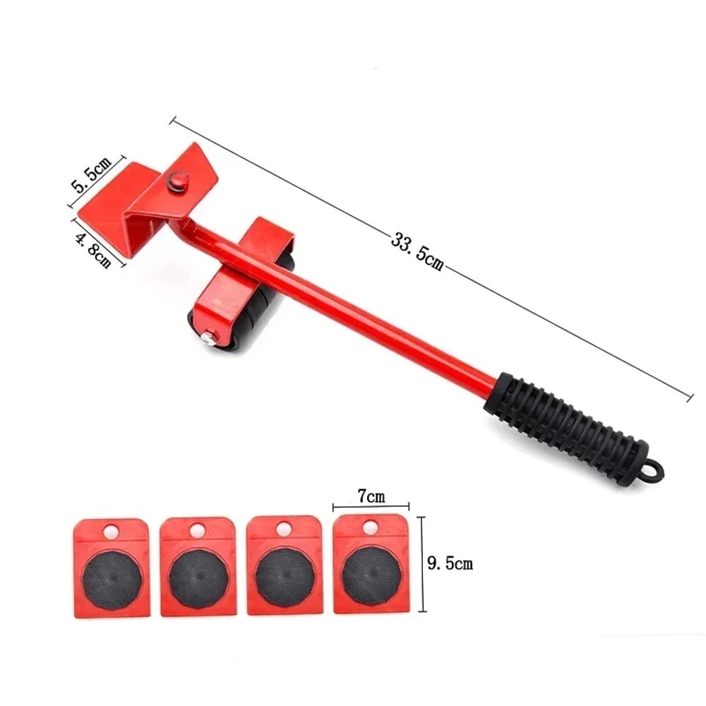 Dawndesslo 5Pcs Furniture Mover Set Heavy Duty Lifter Rollers 360°