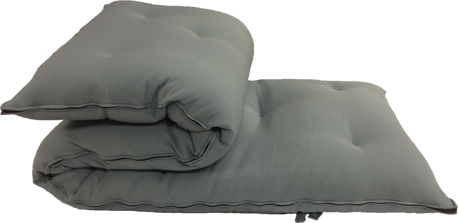 Gray Traditional Japanese Floor Cotton Futon Mattresses, Mats 3x30x80