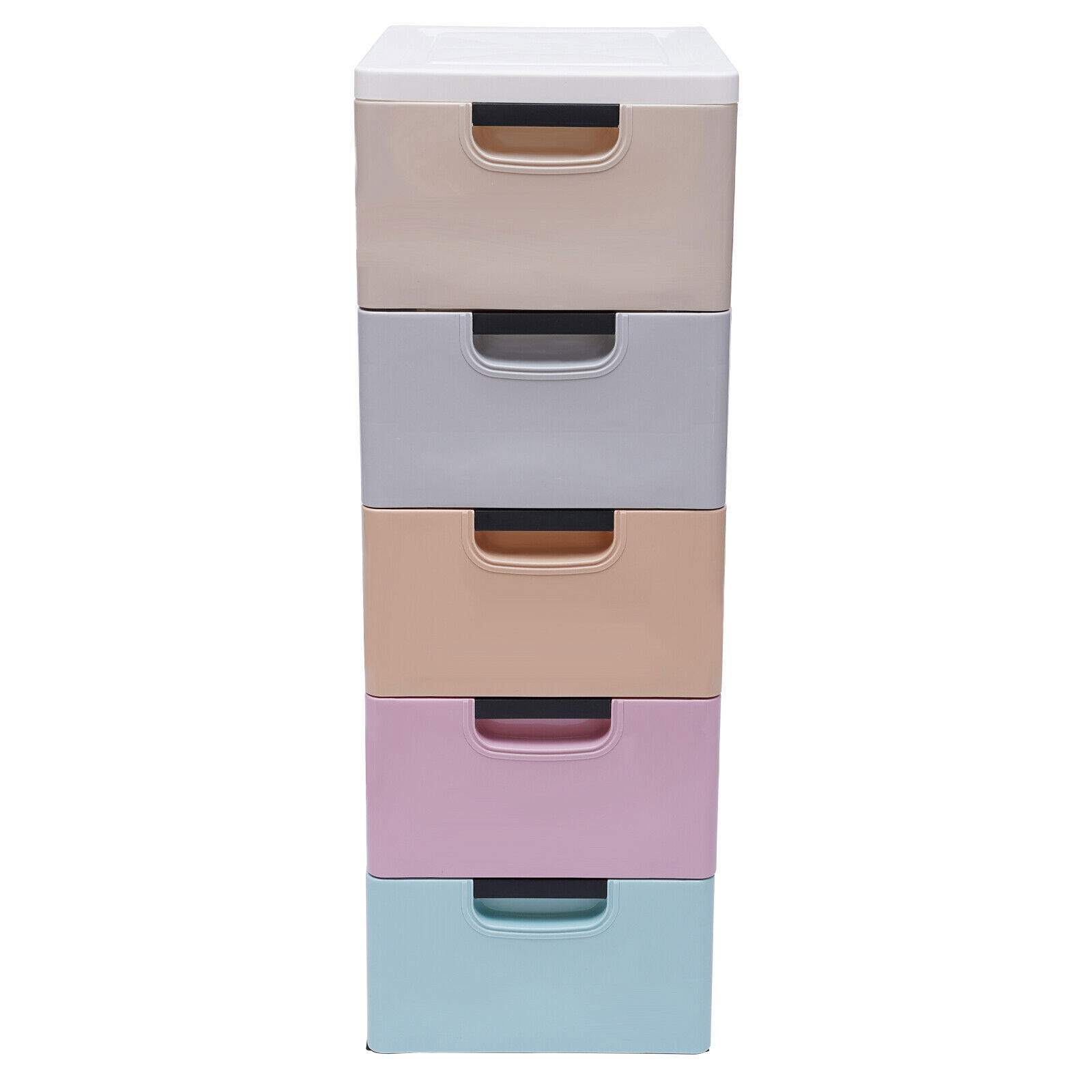 Slim Storage Chest Plastic Narrow Drawers Storage Cabinet 5 Drawer Vertical NEW