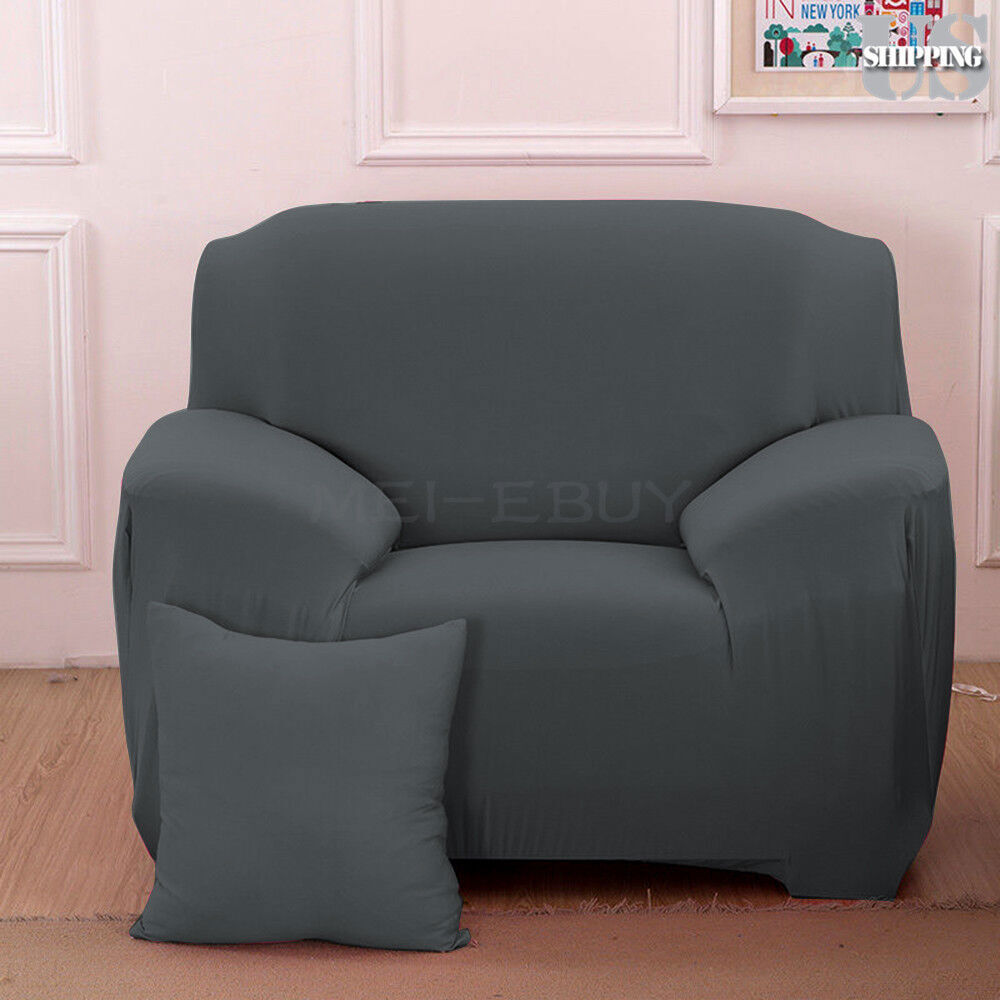 1/2/3/4 Seater Stretch Chair Sofa Cover Slipcover Elastic Couch Protector Cover
