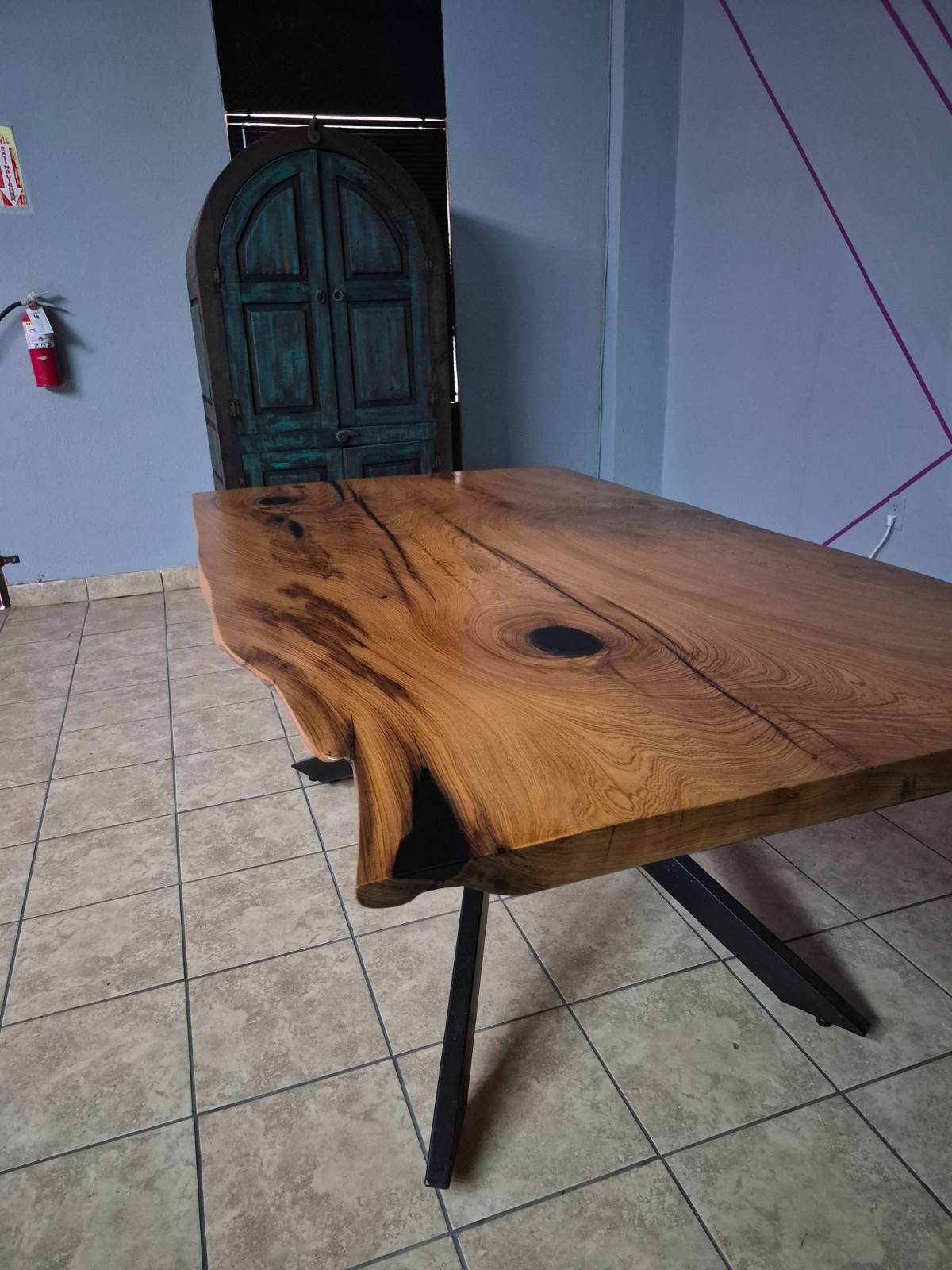 Live Edge Solid Wood Table – Satin Polyurethane Finish – Handma