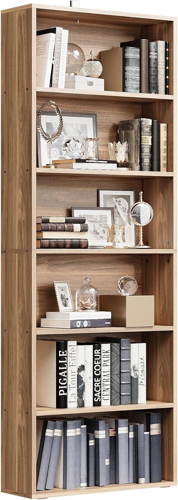 6-Tier Bookshelf – Elegant Storage Solution for Home & Office Decor